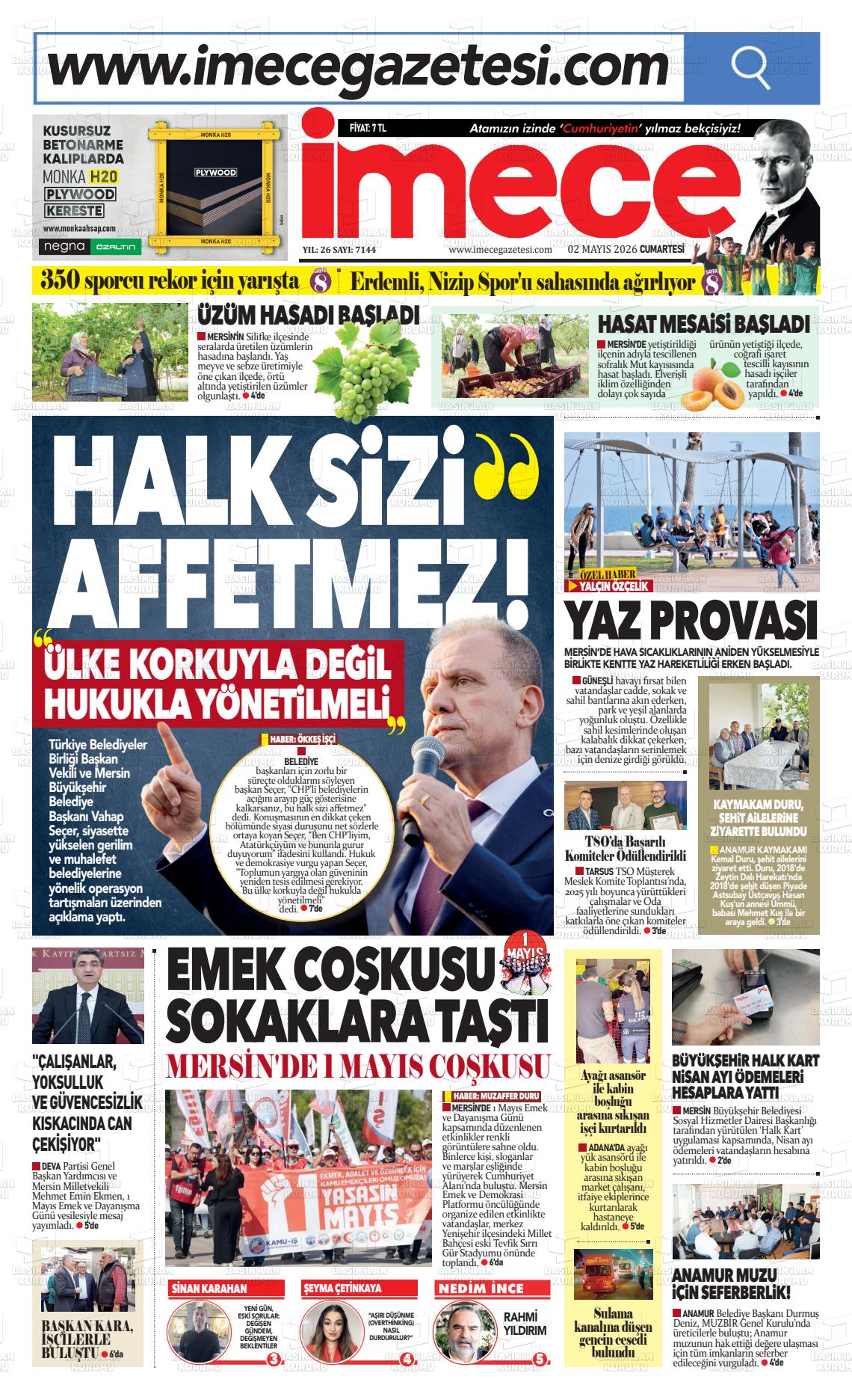 Mersin Imece 02.05.2026