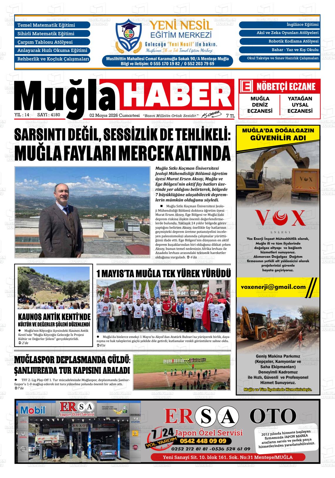 Mugla Haber 02.05.2026