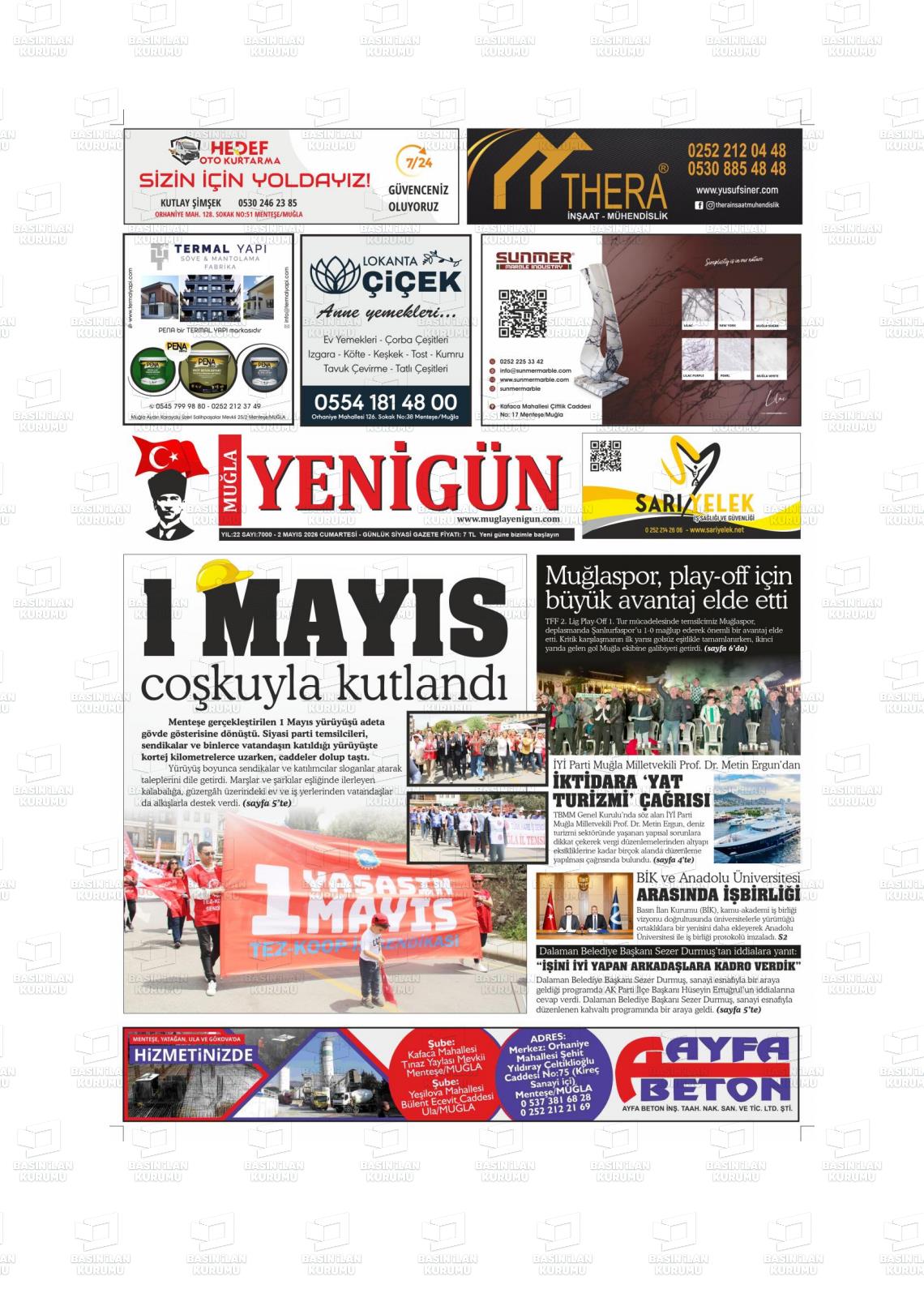 Mugla Yenigun 02.05.2026