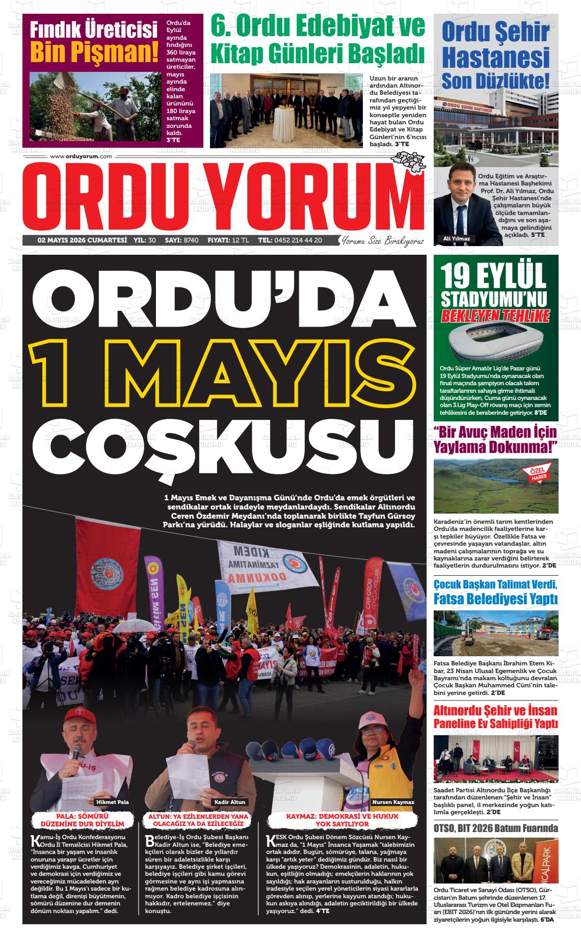 Ordu Yorum 02.05.2026