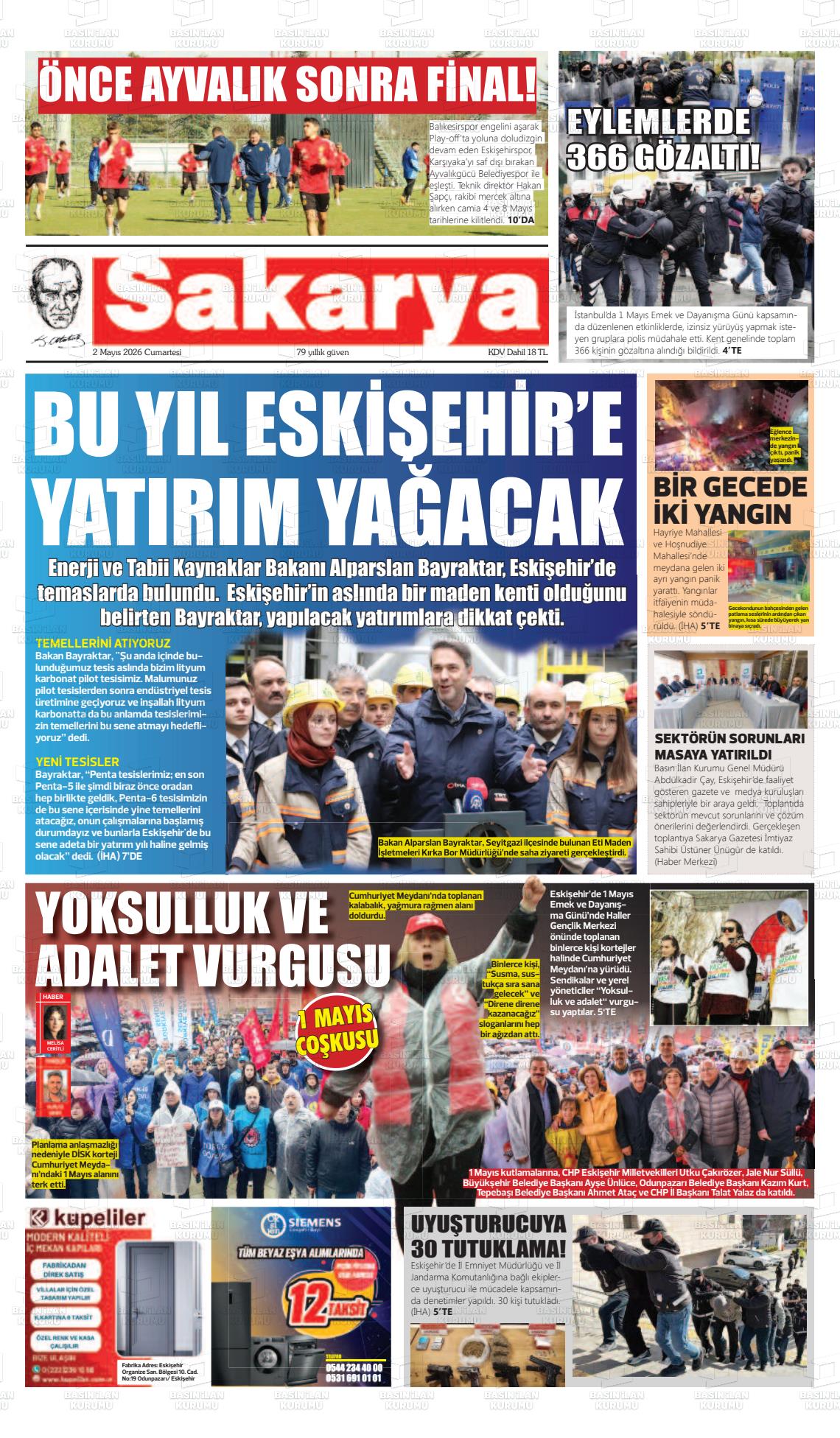Eskisehir Sakarya 02.05.2026