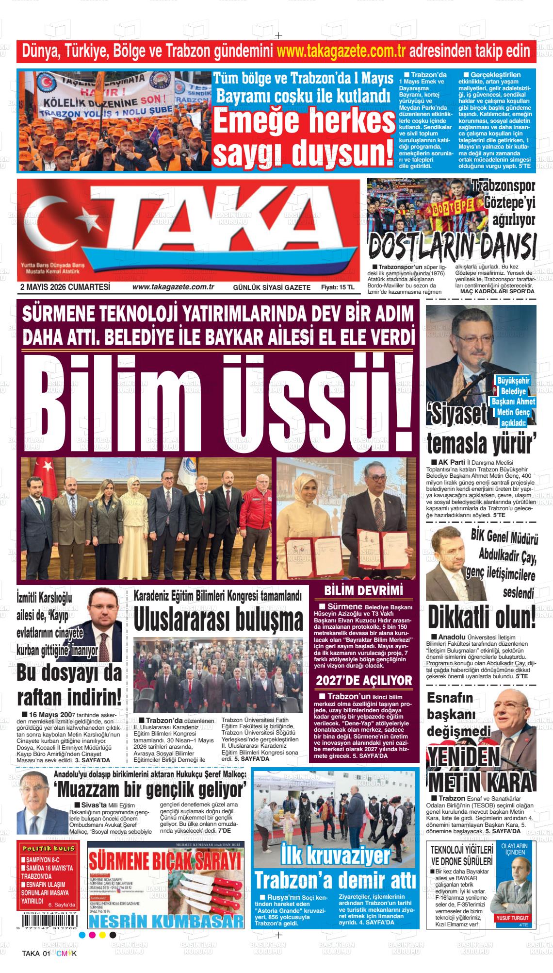 Trabzon Taka 02.05.2026
