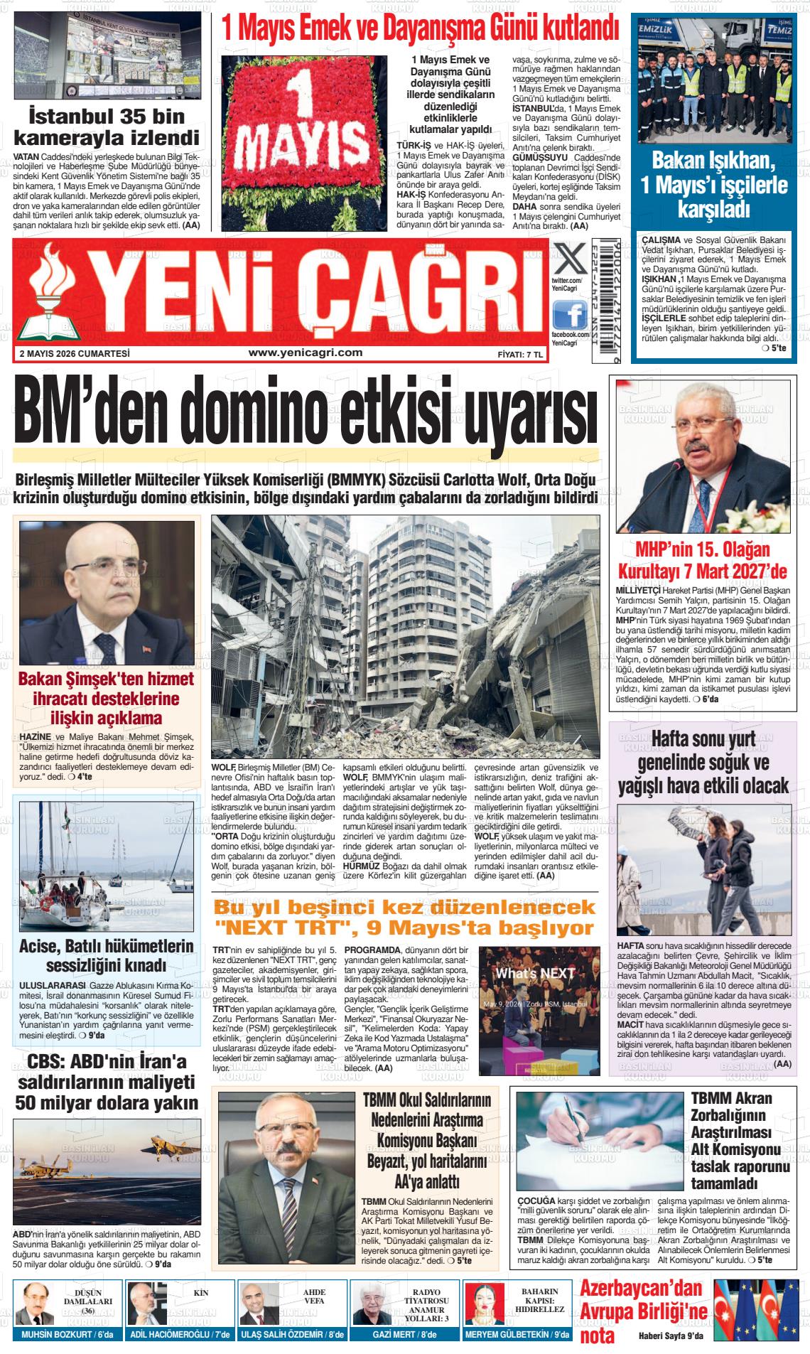 Istanbul Yenicagri 02.05.2026