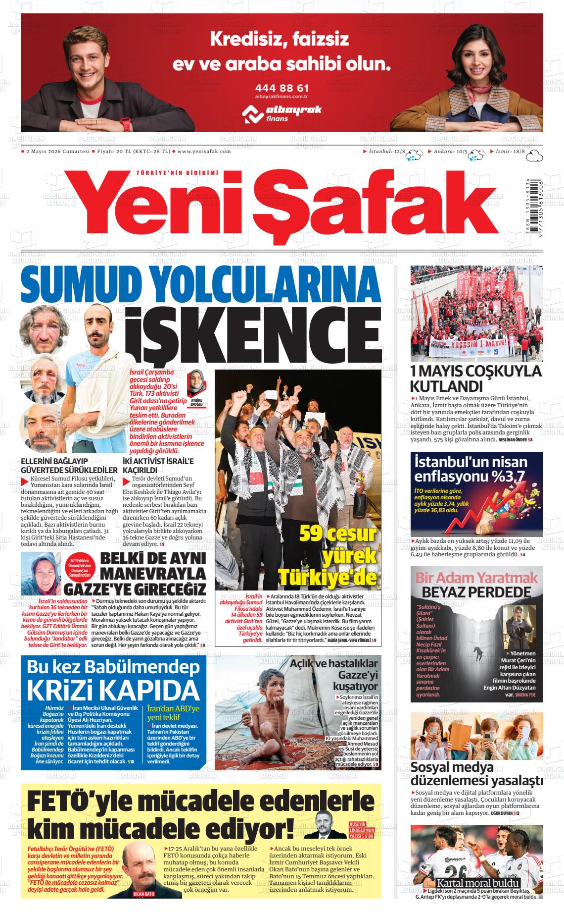 Yeni Şafak Gazetesi 02.05.2026