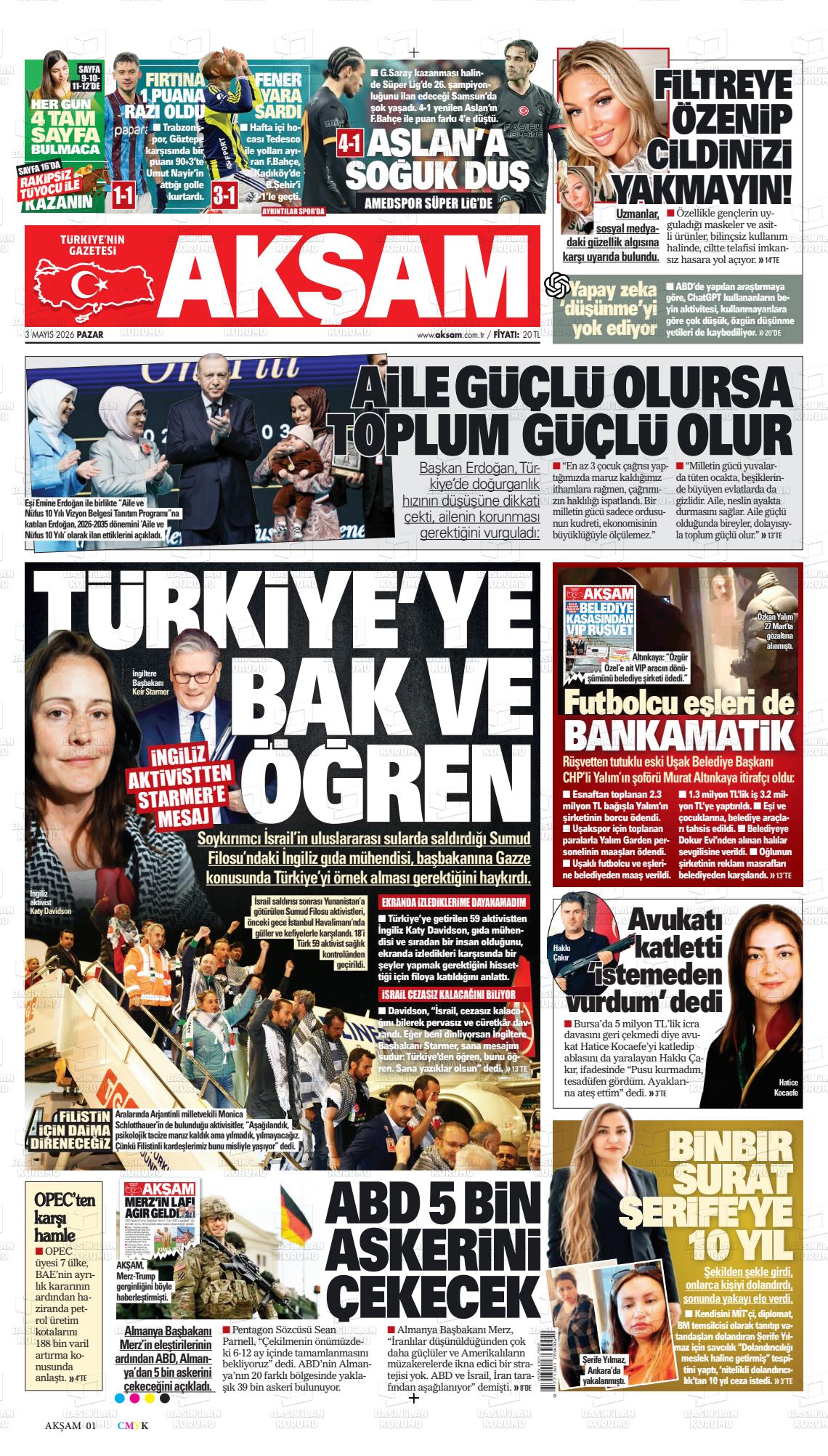 Akşam Gazetesi 03.05.2026