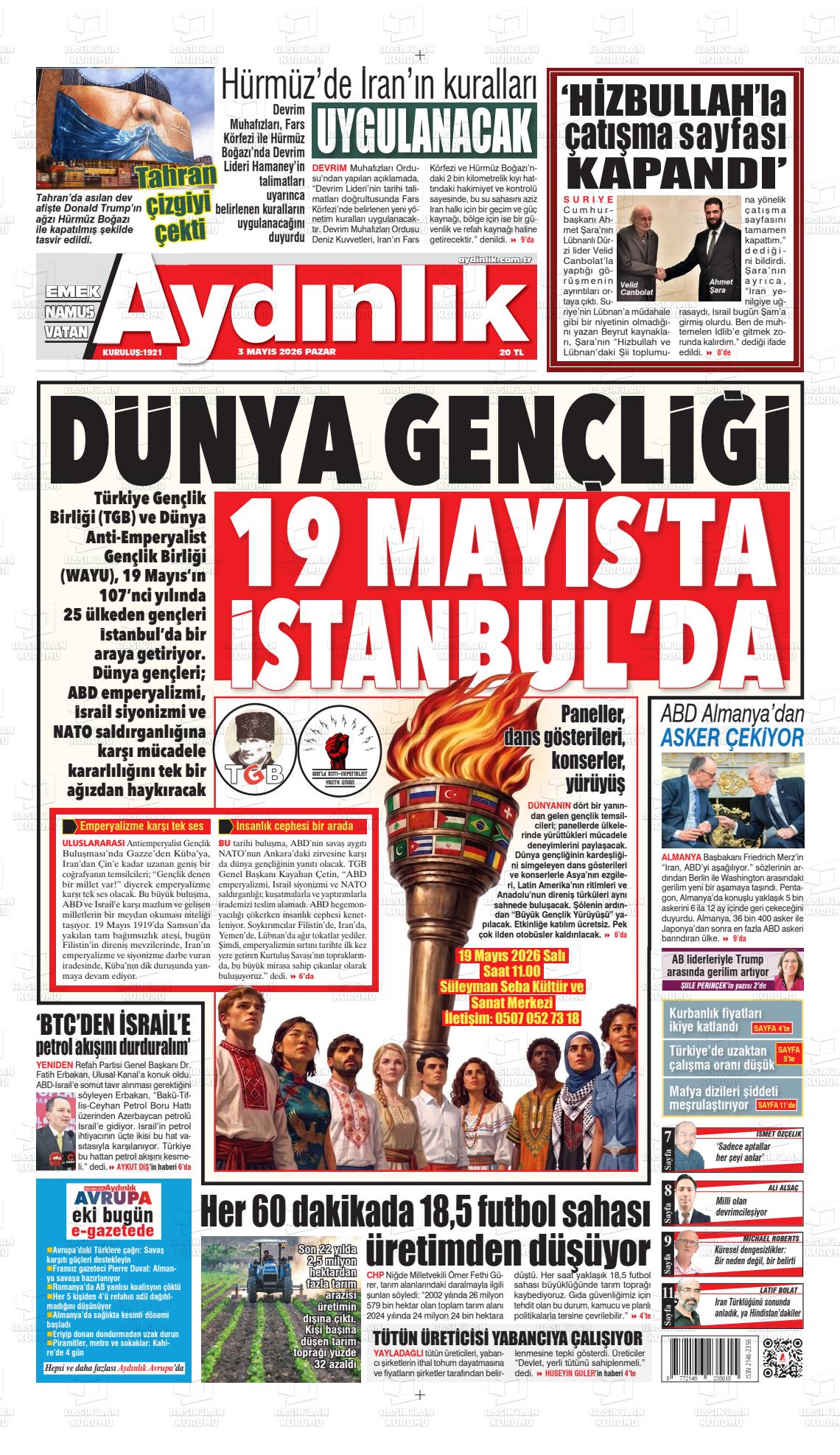 Istanbul Aydinlikvatanemeknamus 03.05.2026