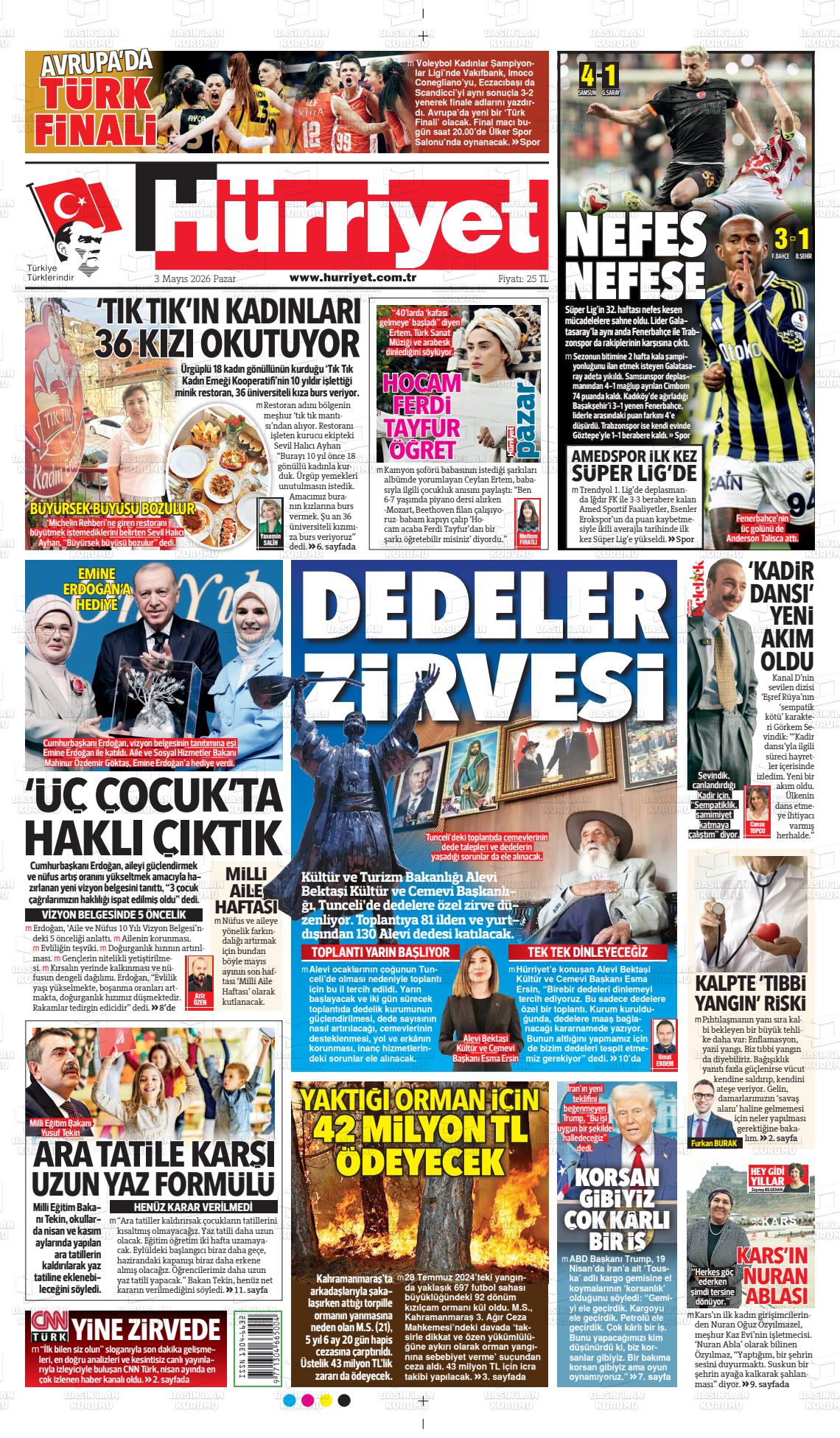 Hürriyet Gazetesi 03.05.2026