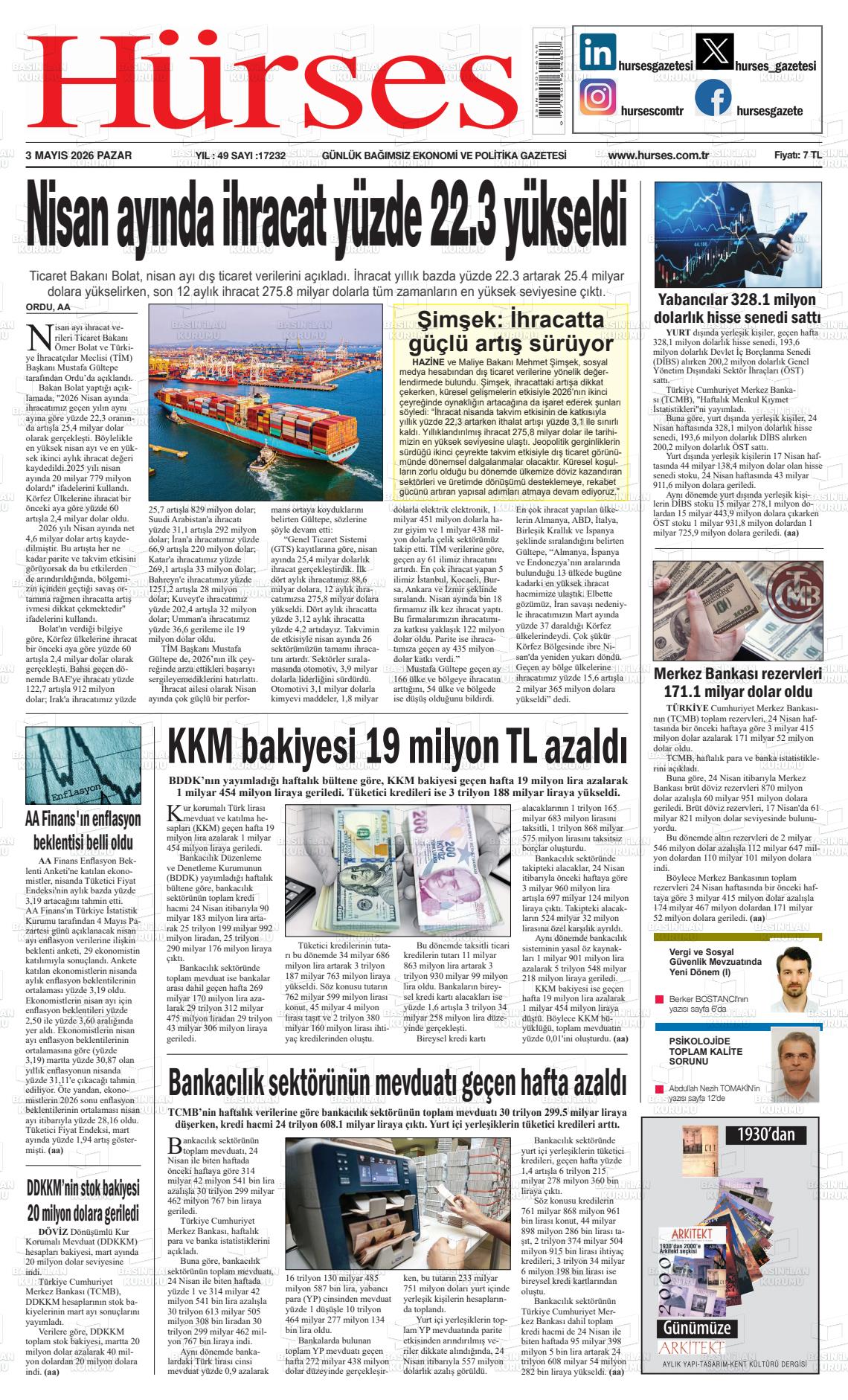 Hürses Gazetesi 03.05.2026