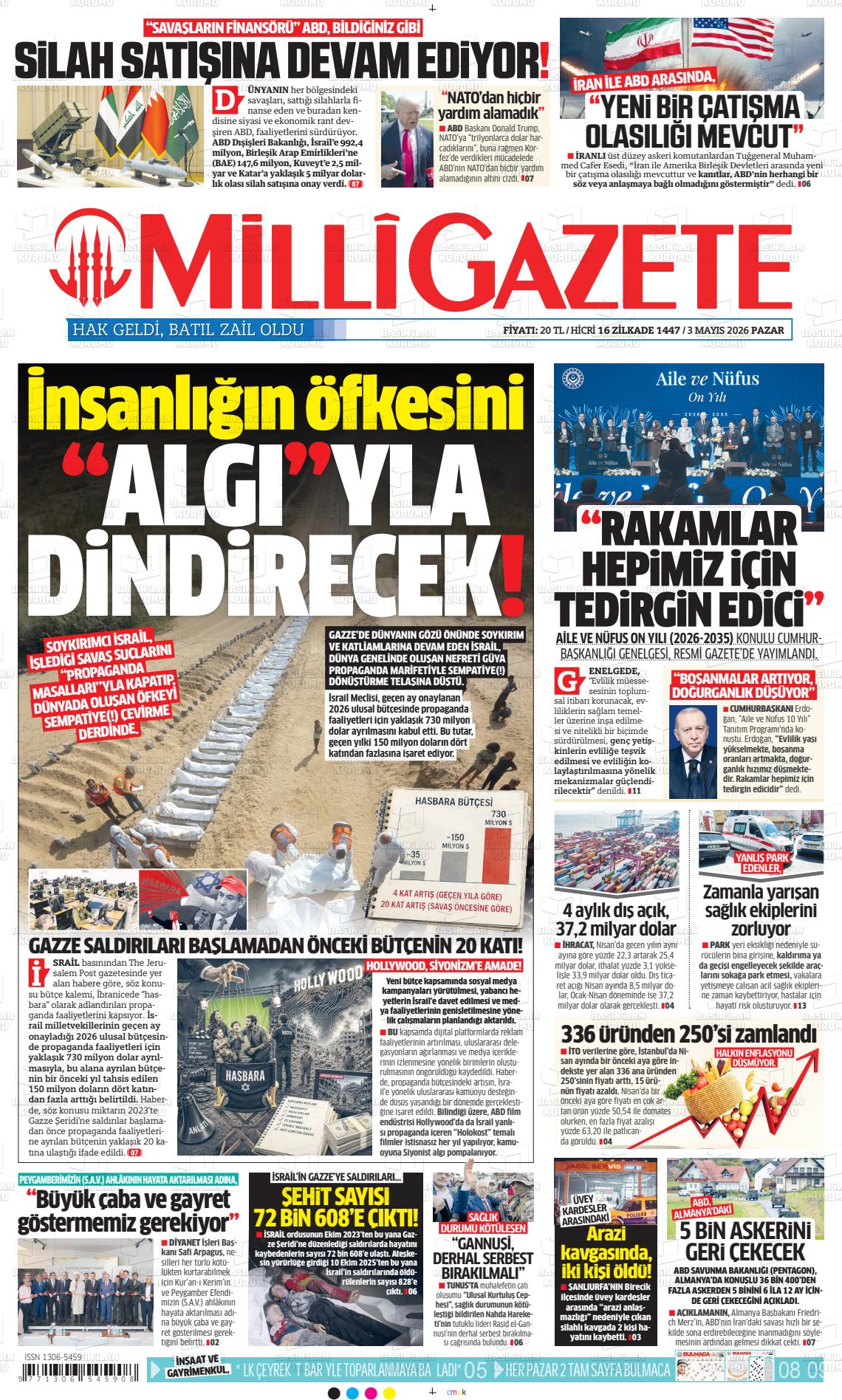 Milli Gazete Gazetesi 03.05.2026