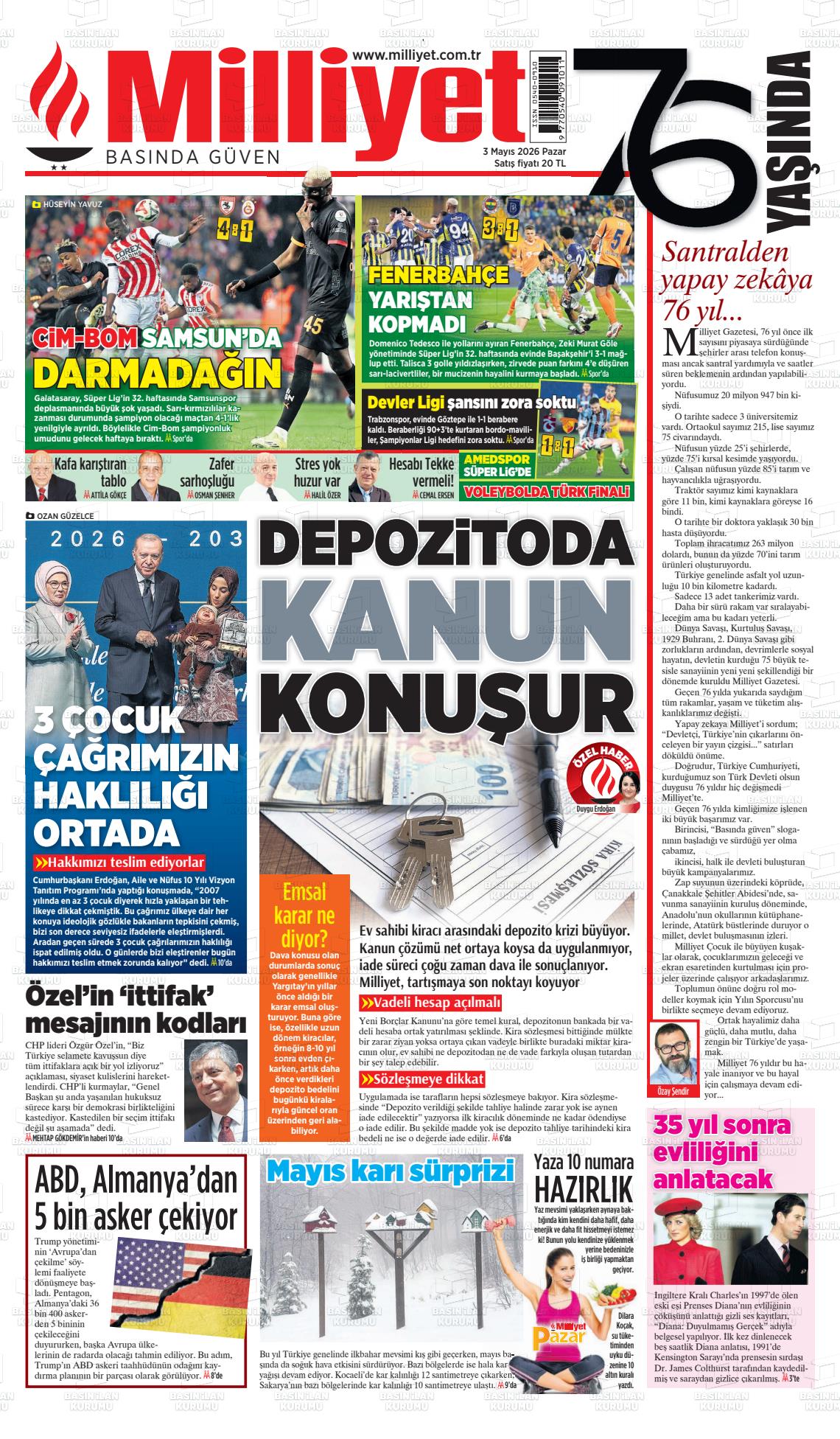 Milliyet Gazetesi 03.05.2026