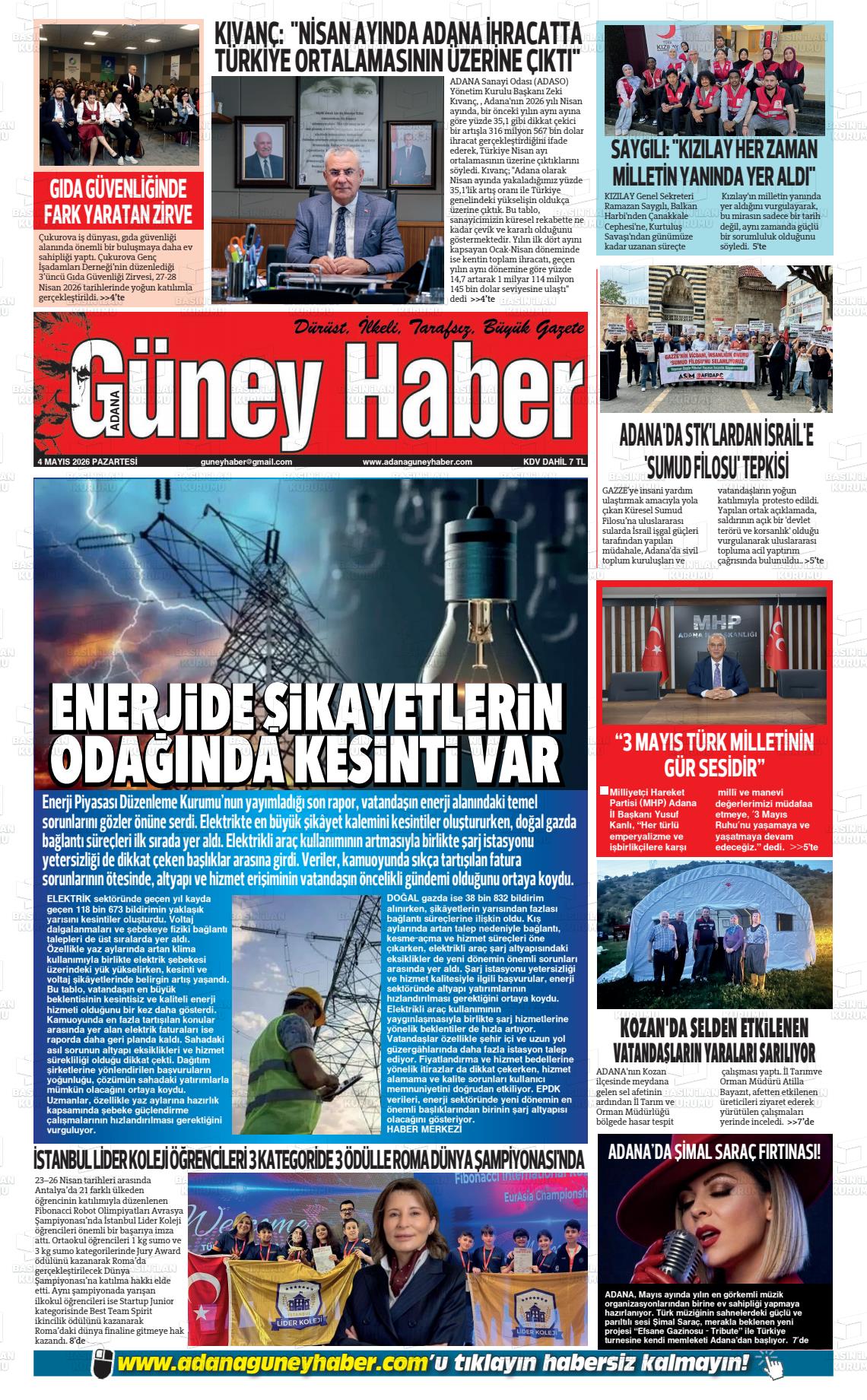 Adana Guneyhaber 04.05.2026