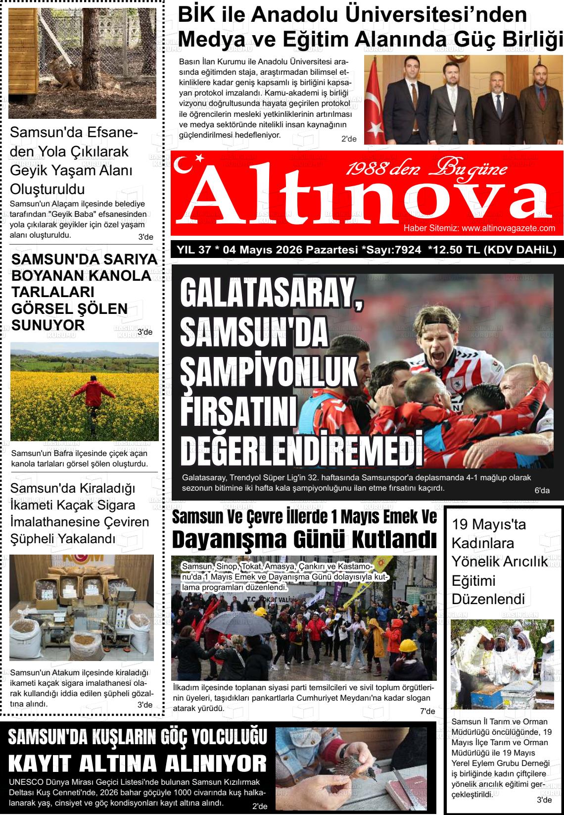 Samsun Altinova 04.05.2026