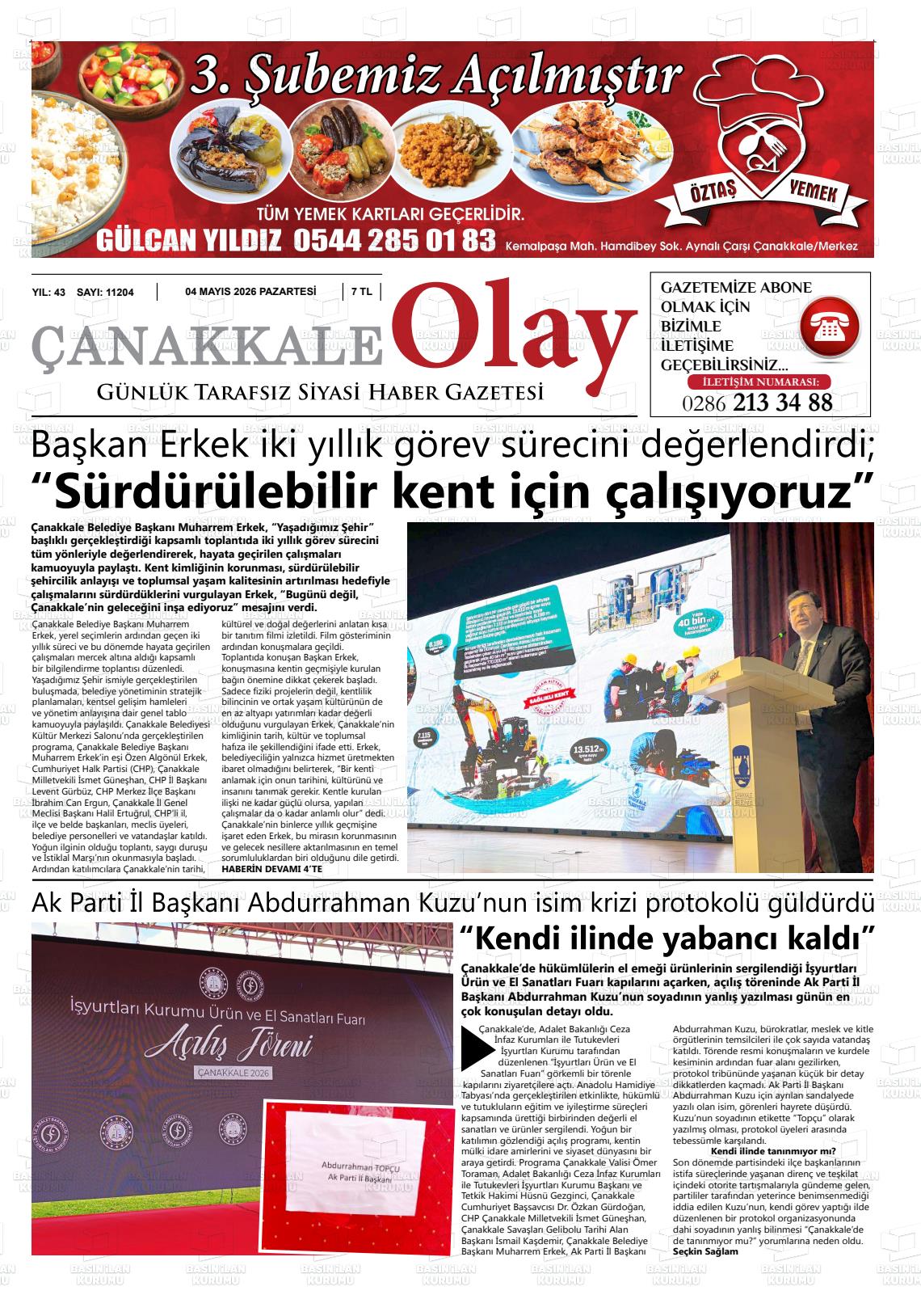 Canakkale Olay 04.05.2026