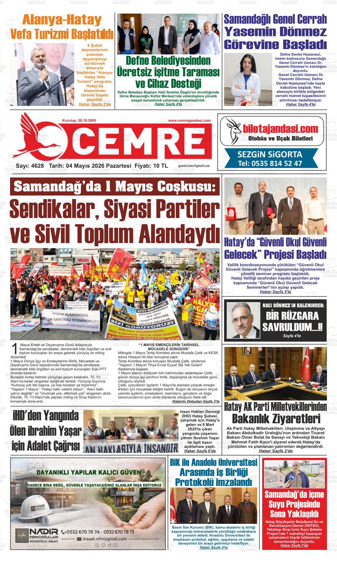 Hatay Cemre 04.05.2026