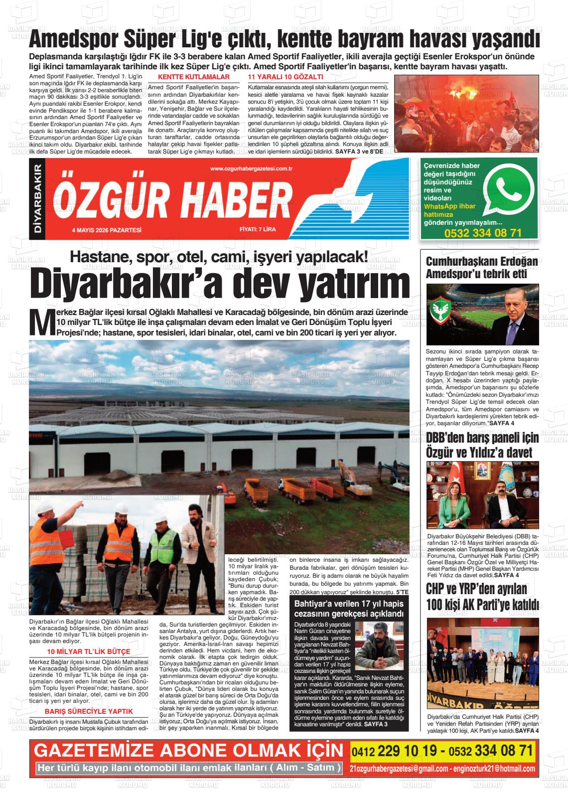 Diyarbakir Ozgurhaber 04.05.2026