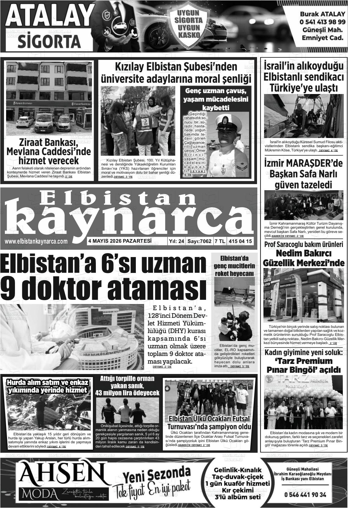Kahramanmaras Elbistankaynarca 04.05.2026