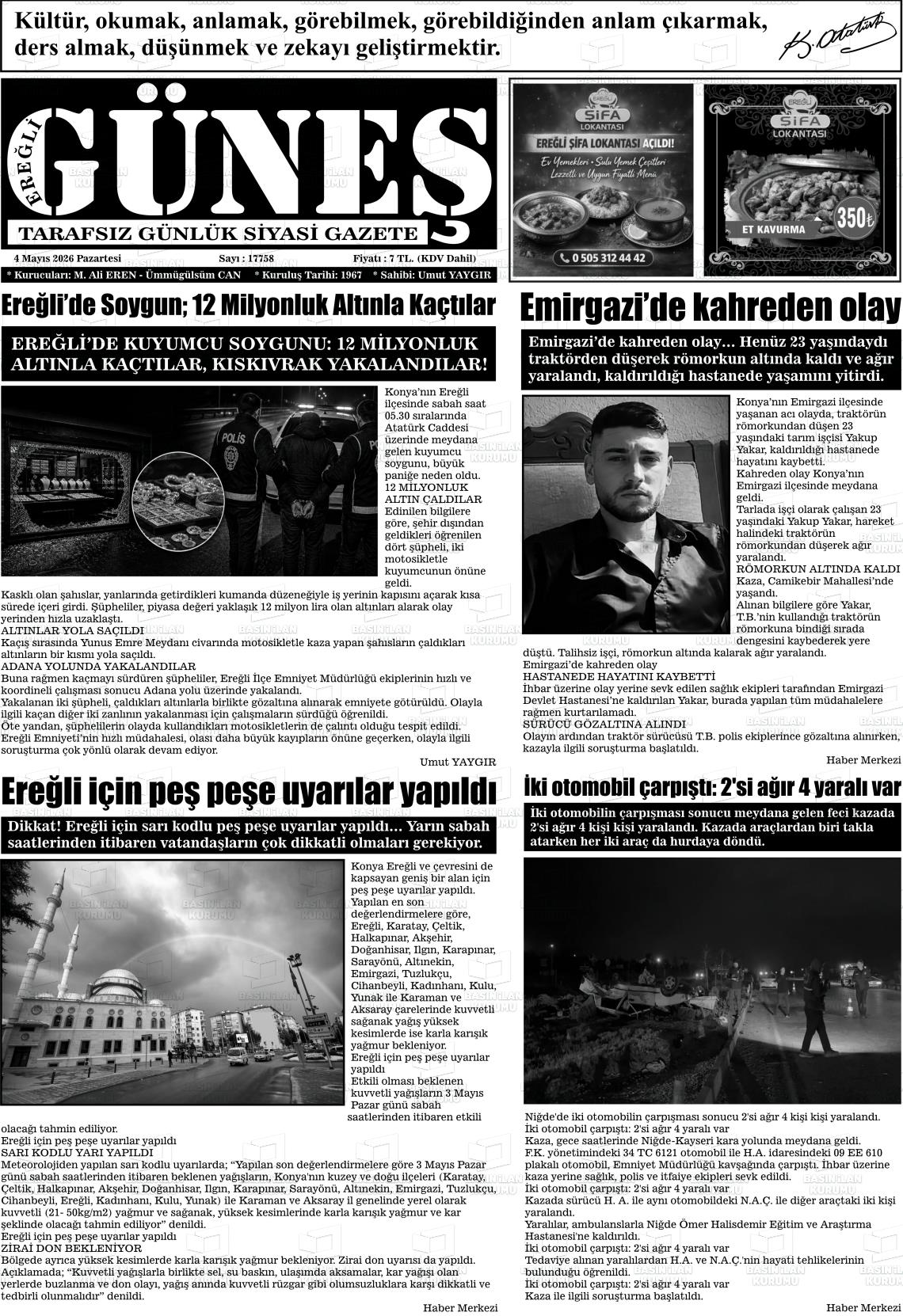 Konya Eregligunes 04.05.2026