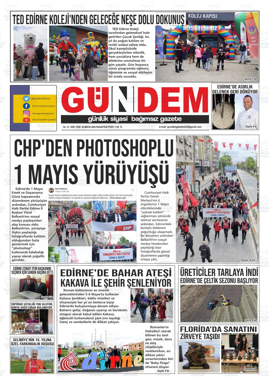 Edirne Gundem 04.05.2026