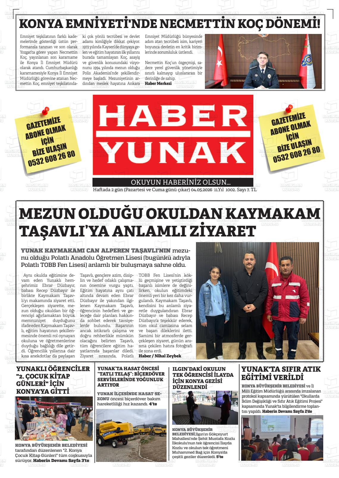 Konya Haberyunak 04.05.2026