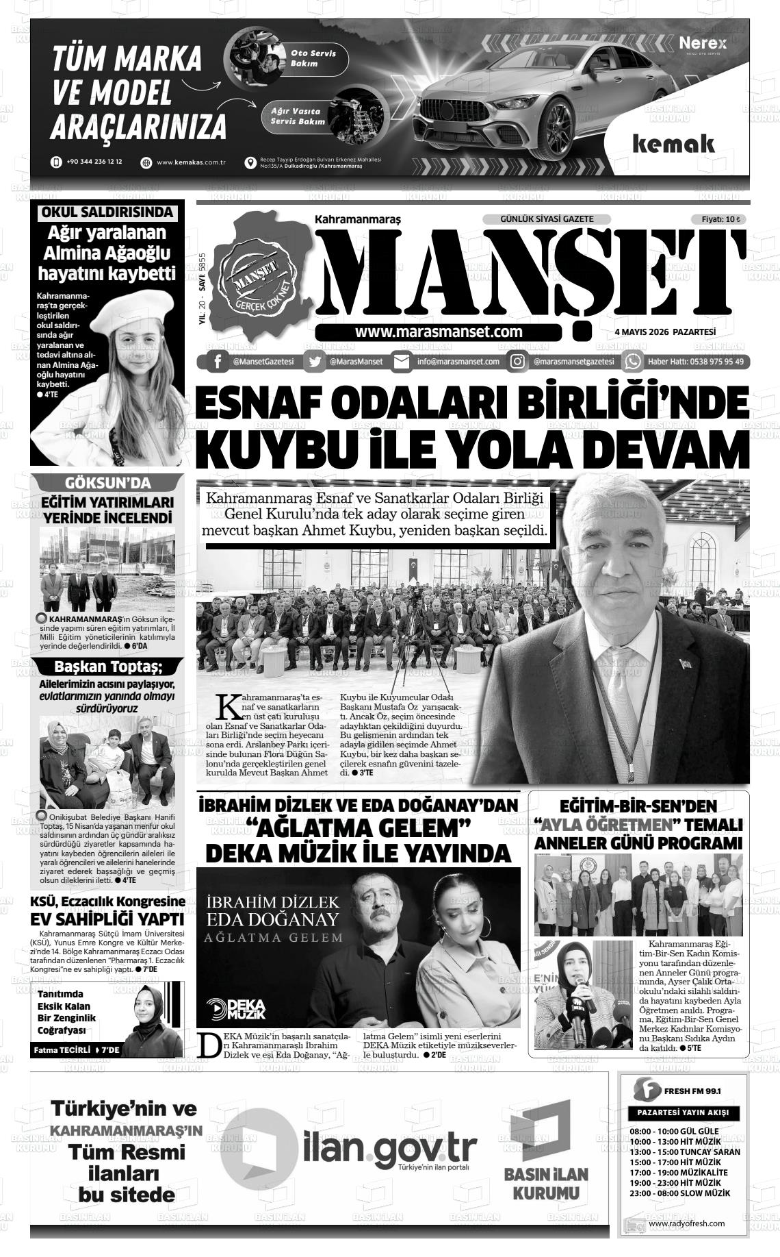 Kahramanmaras Manset 04.05.2026
