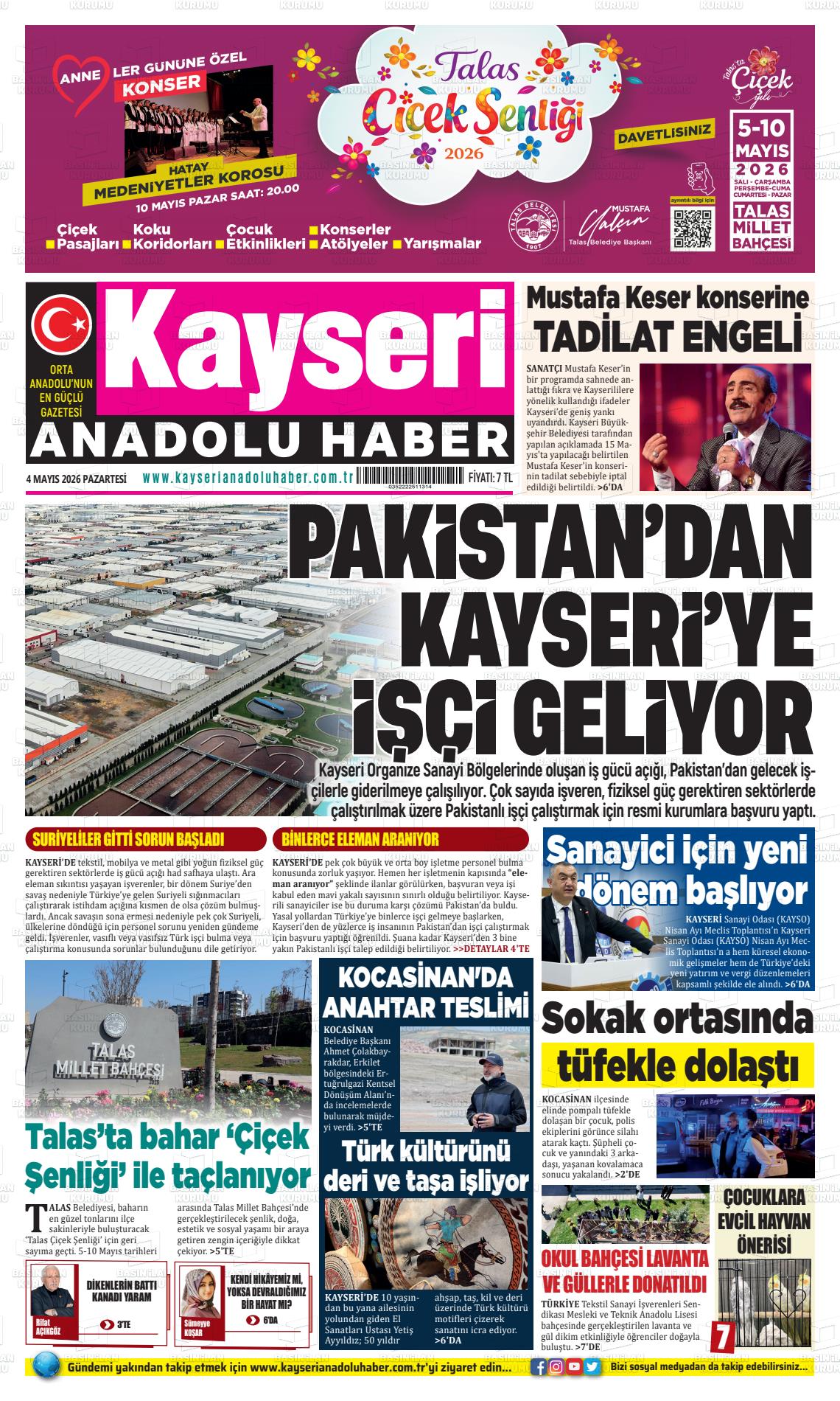 Kayseri Anadoluhaber 04.05.2026
