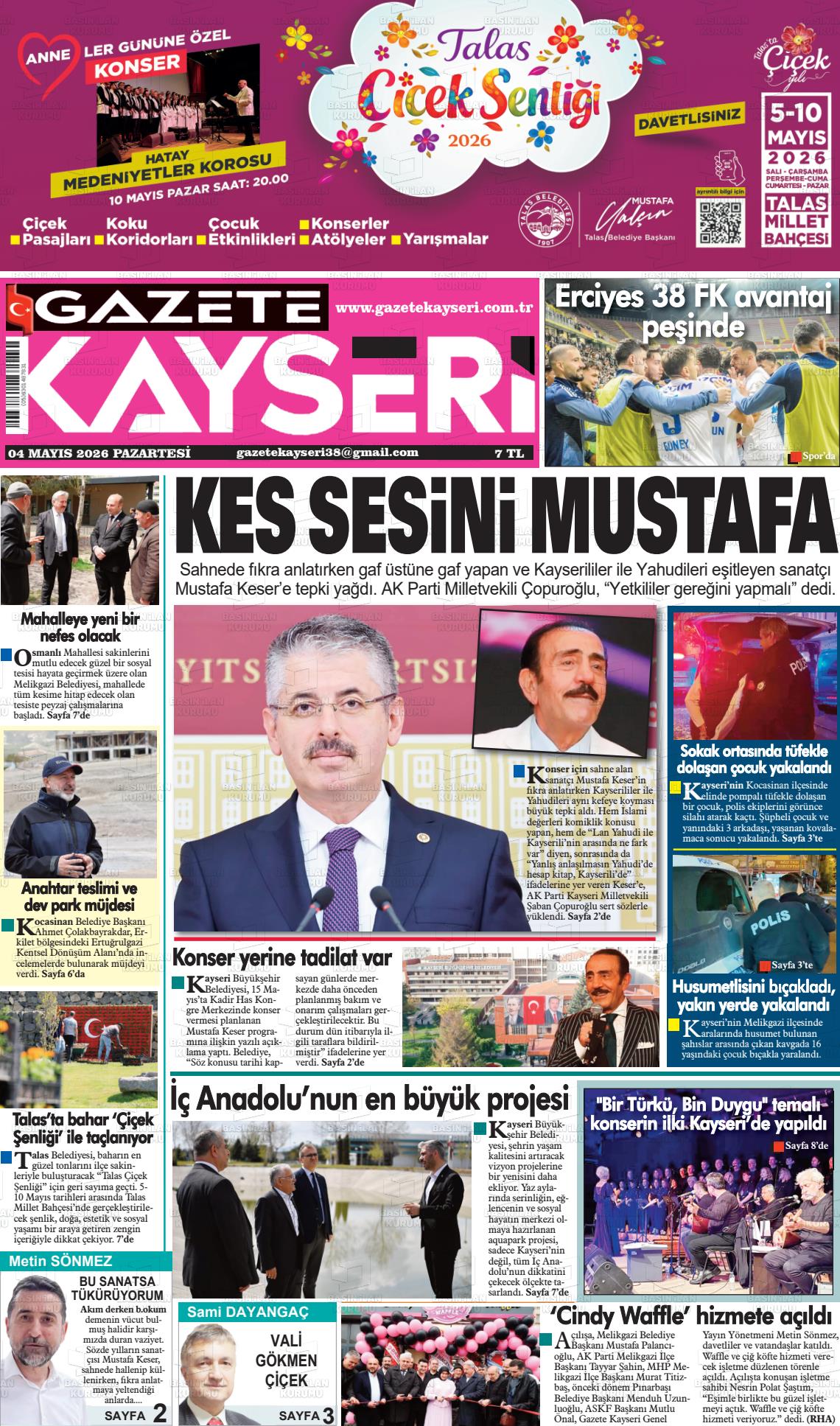Kayseri Haber 38 04.05.2026