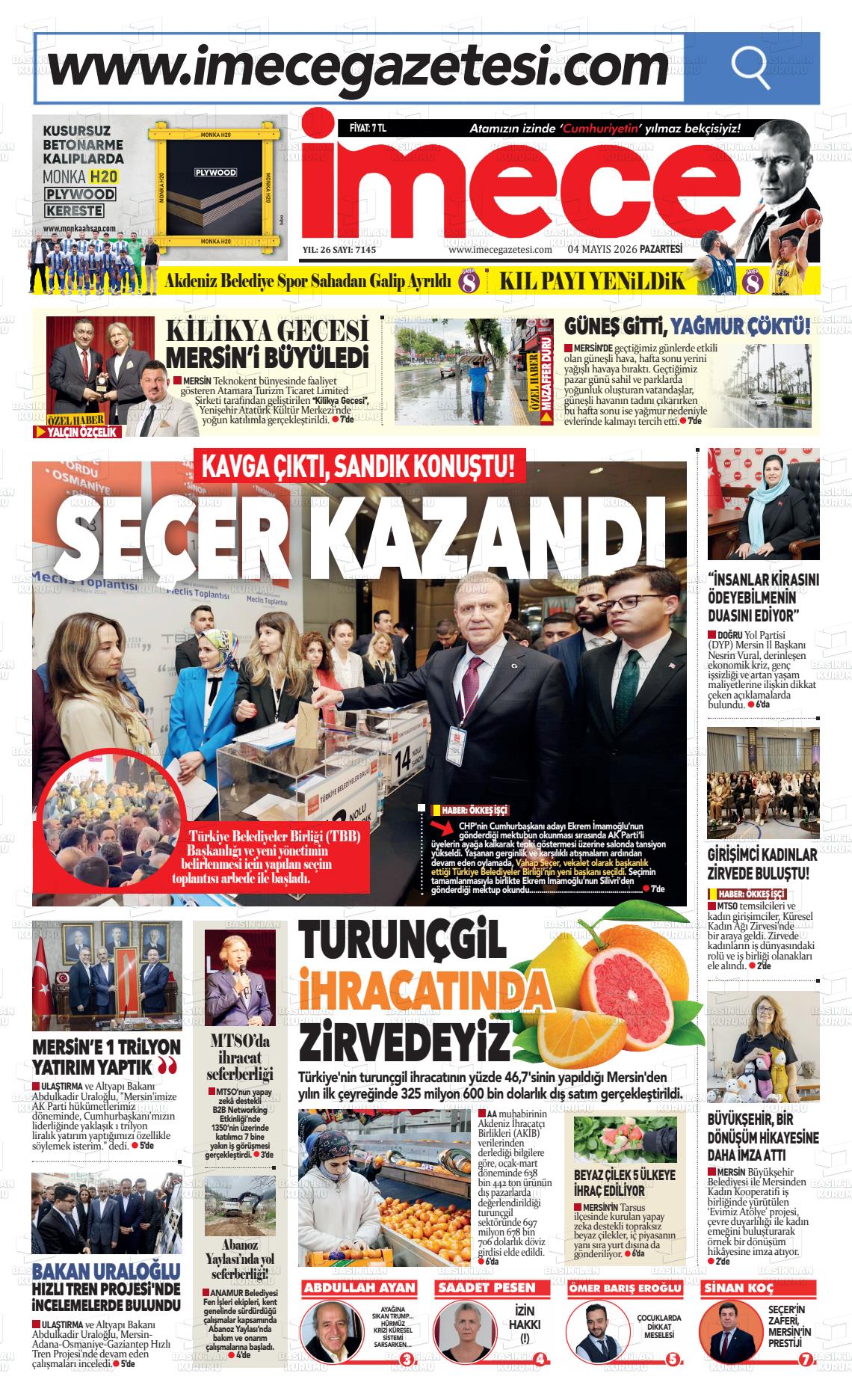 Mersin Imece 04.05.2026