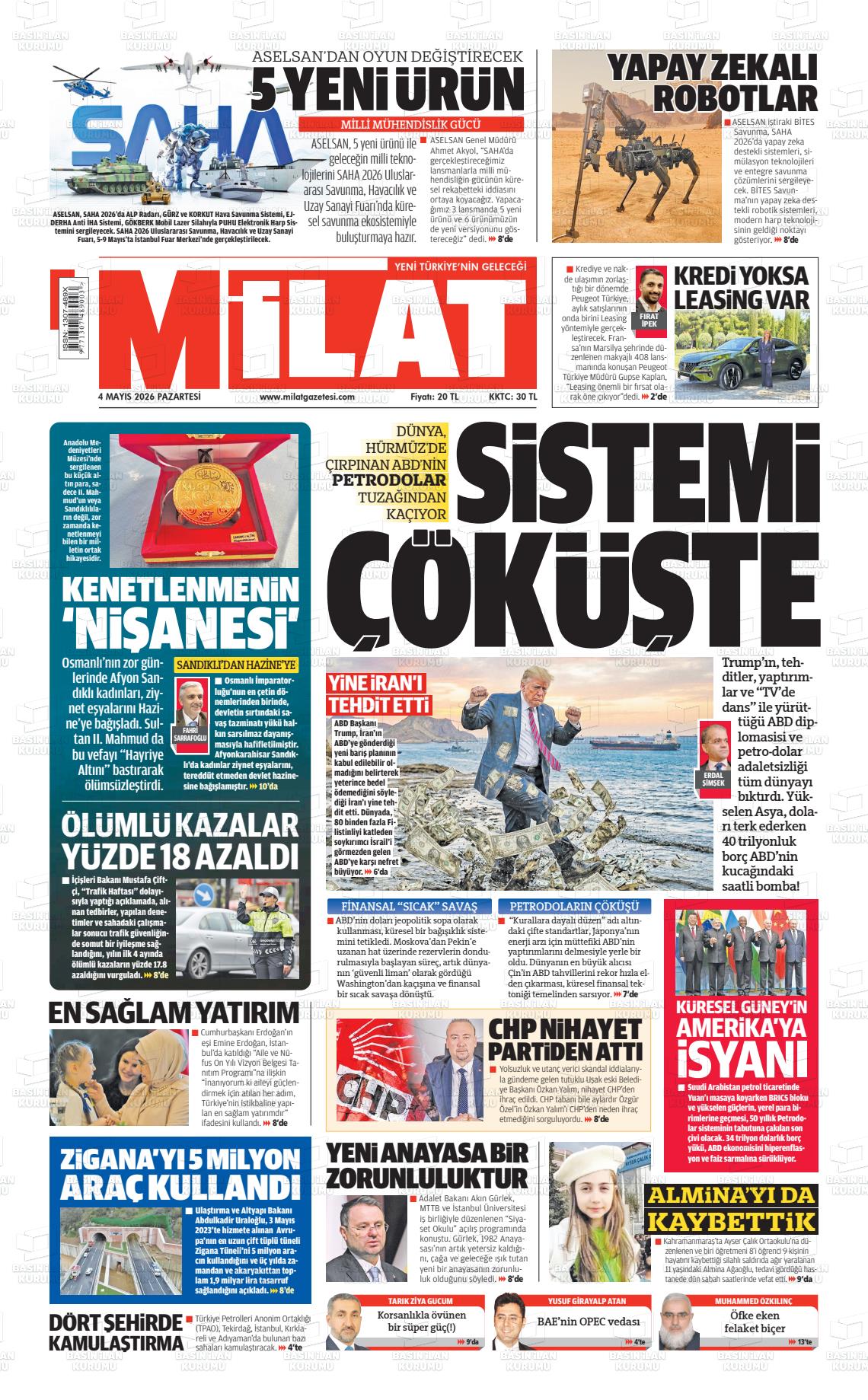 Milat Gazetesi 04.05.2026