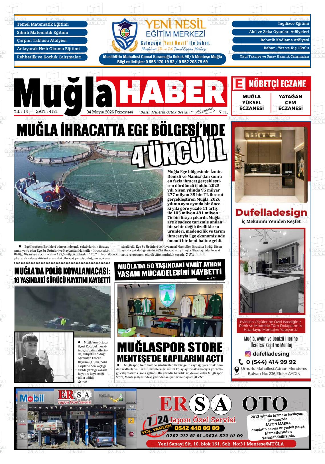 Mugla Haber 04.05.2026