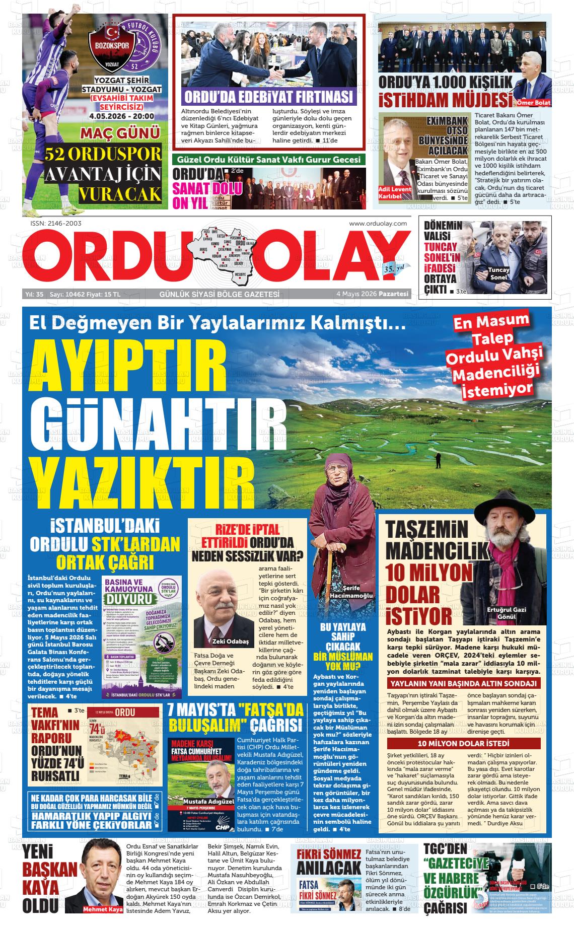 Ordu Olay 04.05.2026