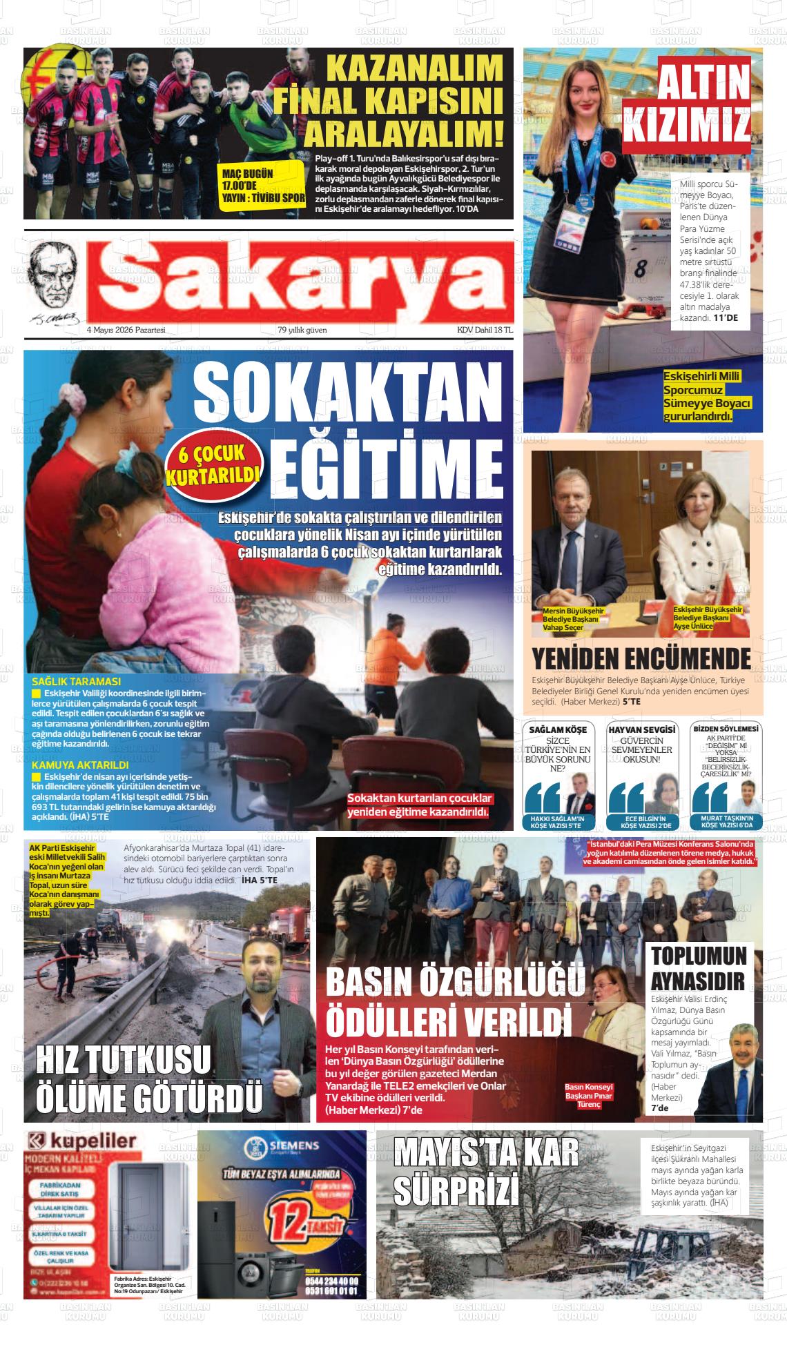 Eskisehir Sakarya 04.05.2026