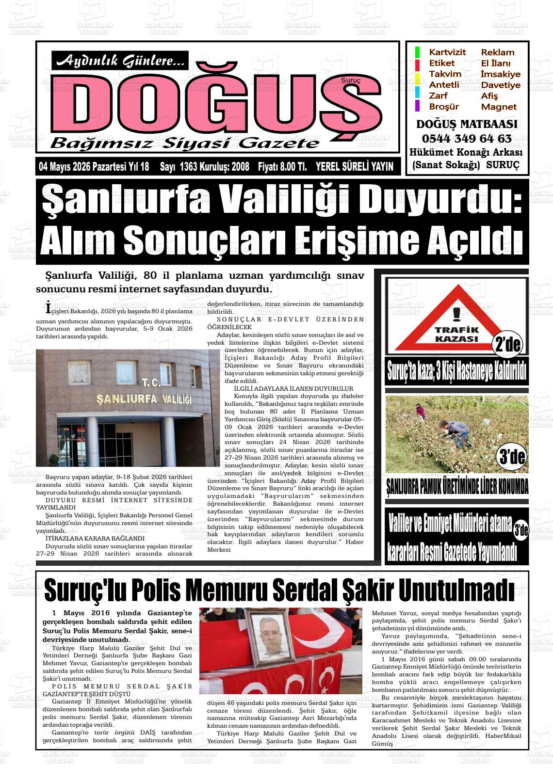 Sanliurfa Surucdogus 04.05.2026