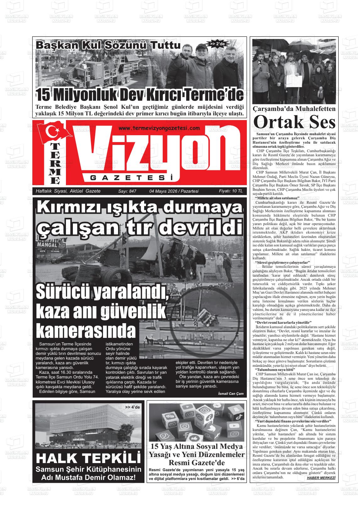 Samsun Vizyonterme 04.05.2026