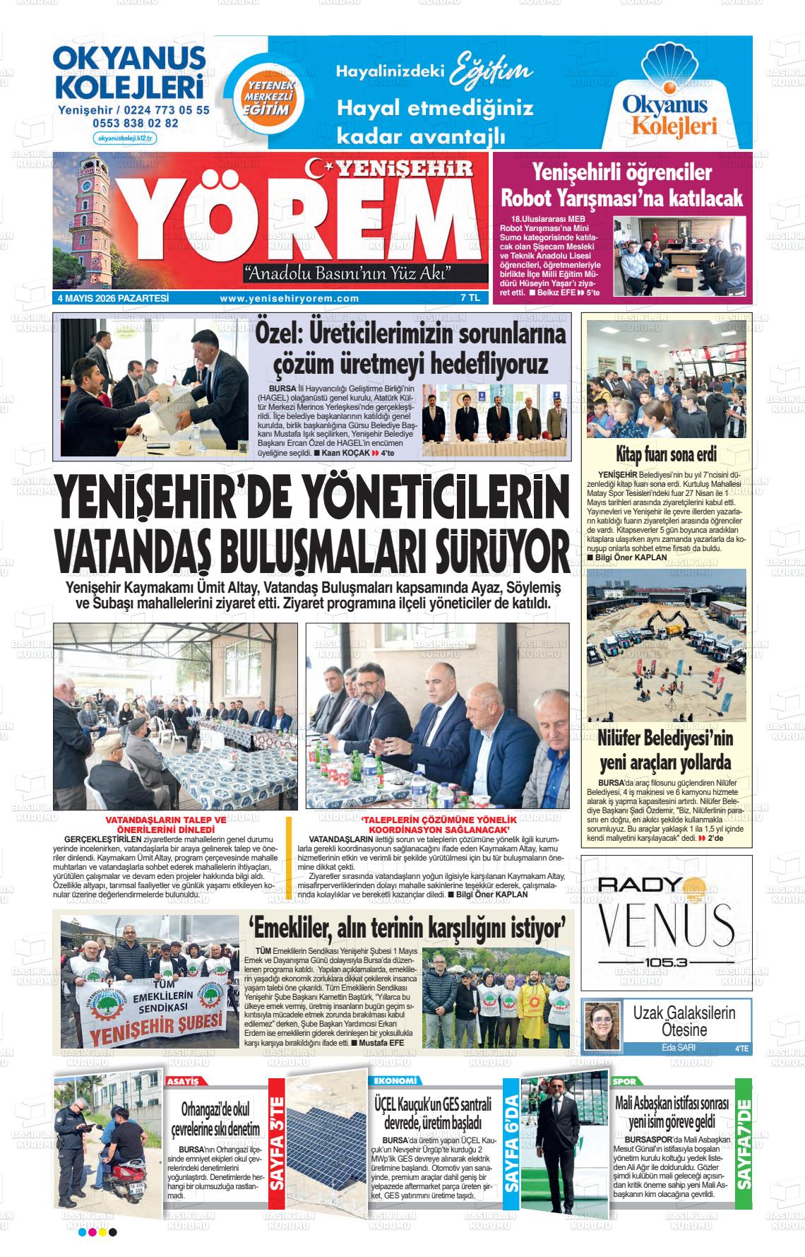 Bursa Yenisehiryorem 04.05.2026