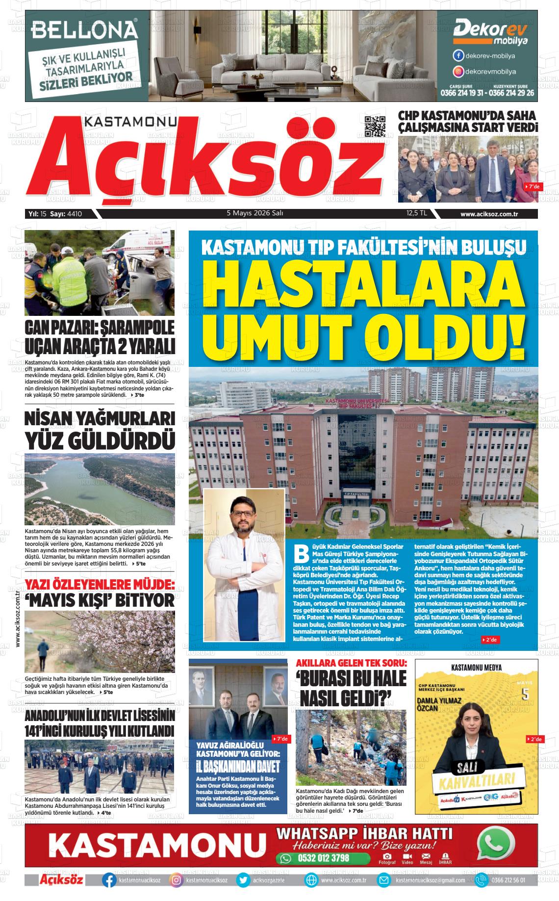 Kastamonu Aciksoz 05.05.2026
