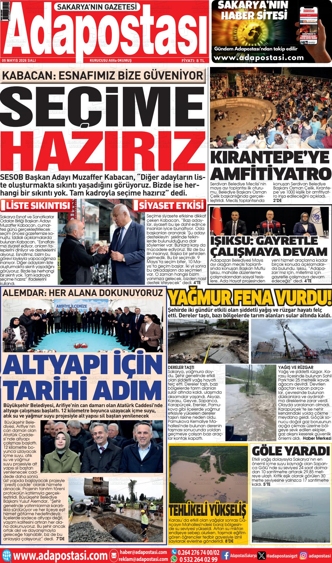 Sakarya Adapostasi 05.05.2026