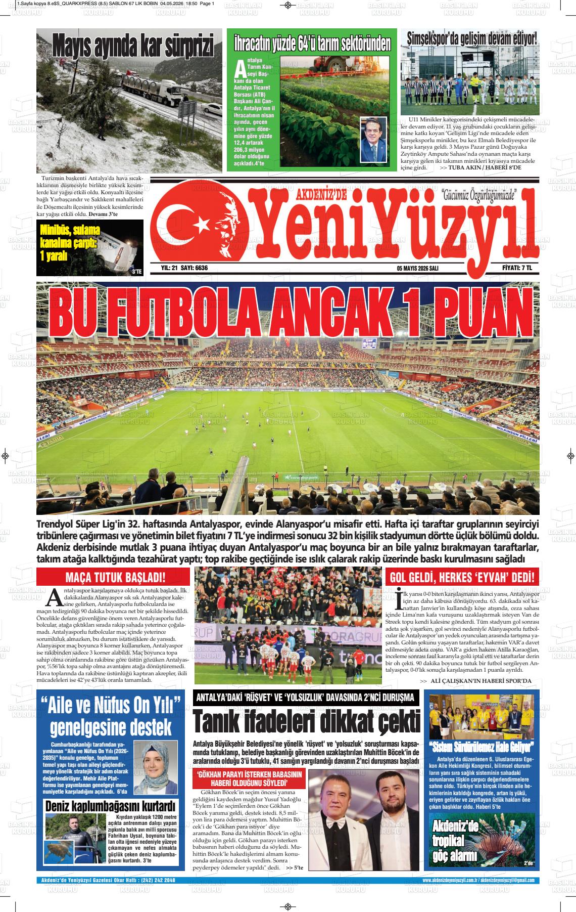 Antalya Akdenizdeyeniyuzyil 05.05.2026
