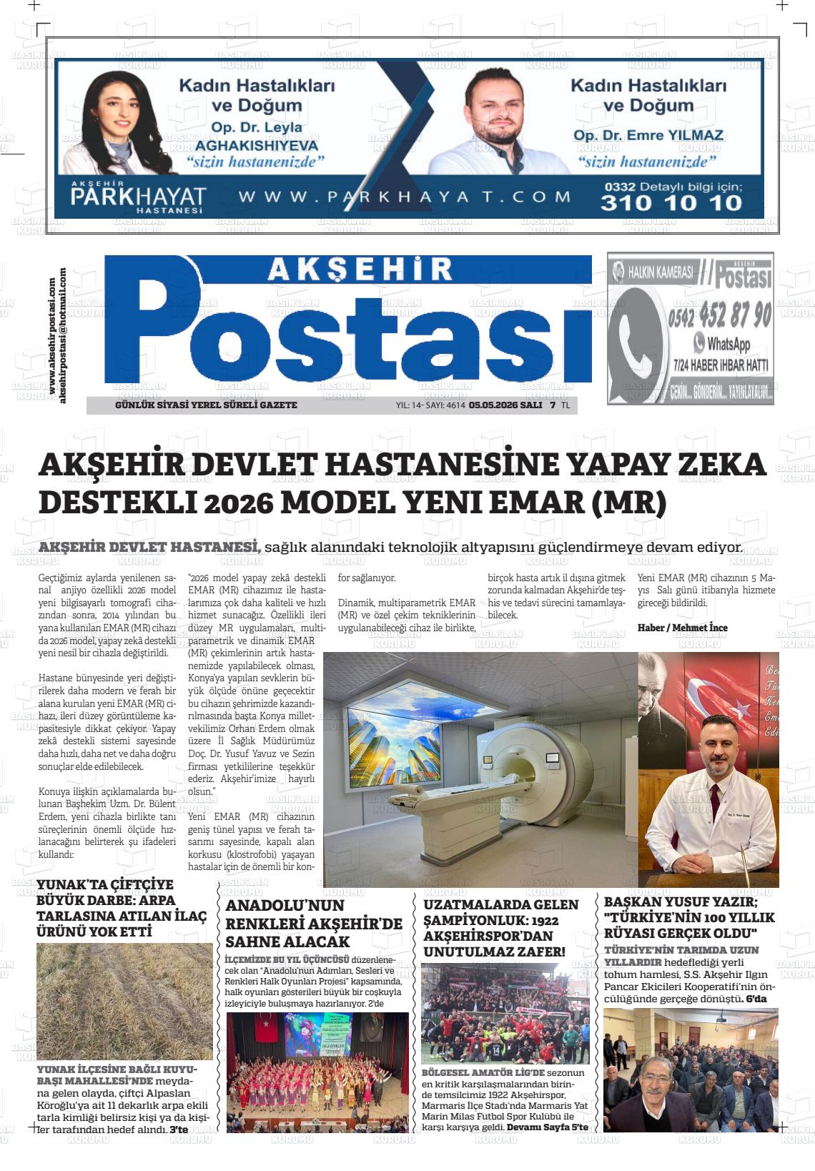 Konya Aksehirpostasi 05.05.2026