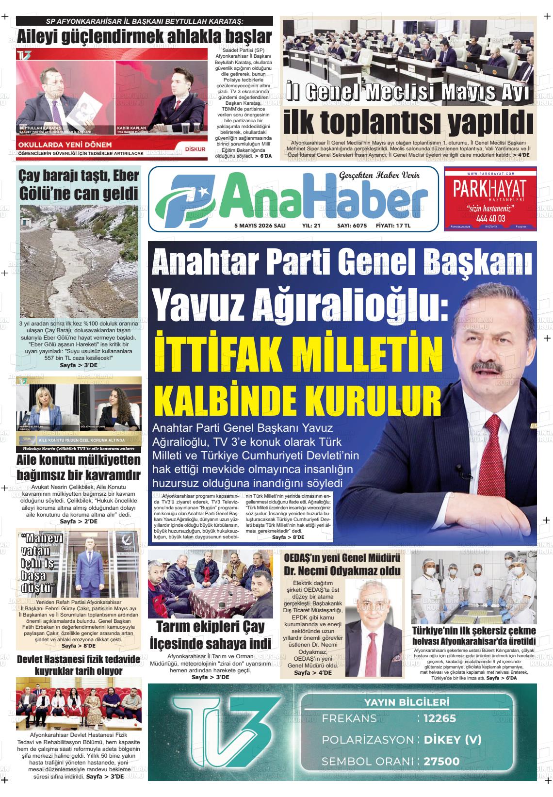 Afyonkarahisar Anahaber 05.05.2026
