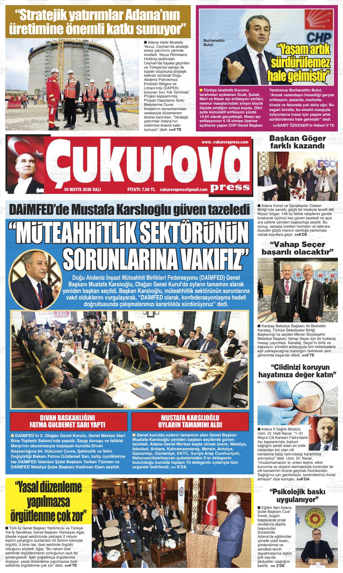 Adana Cukurovapress 05.05.2026