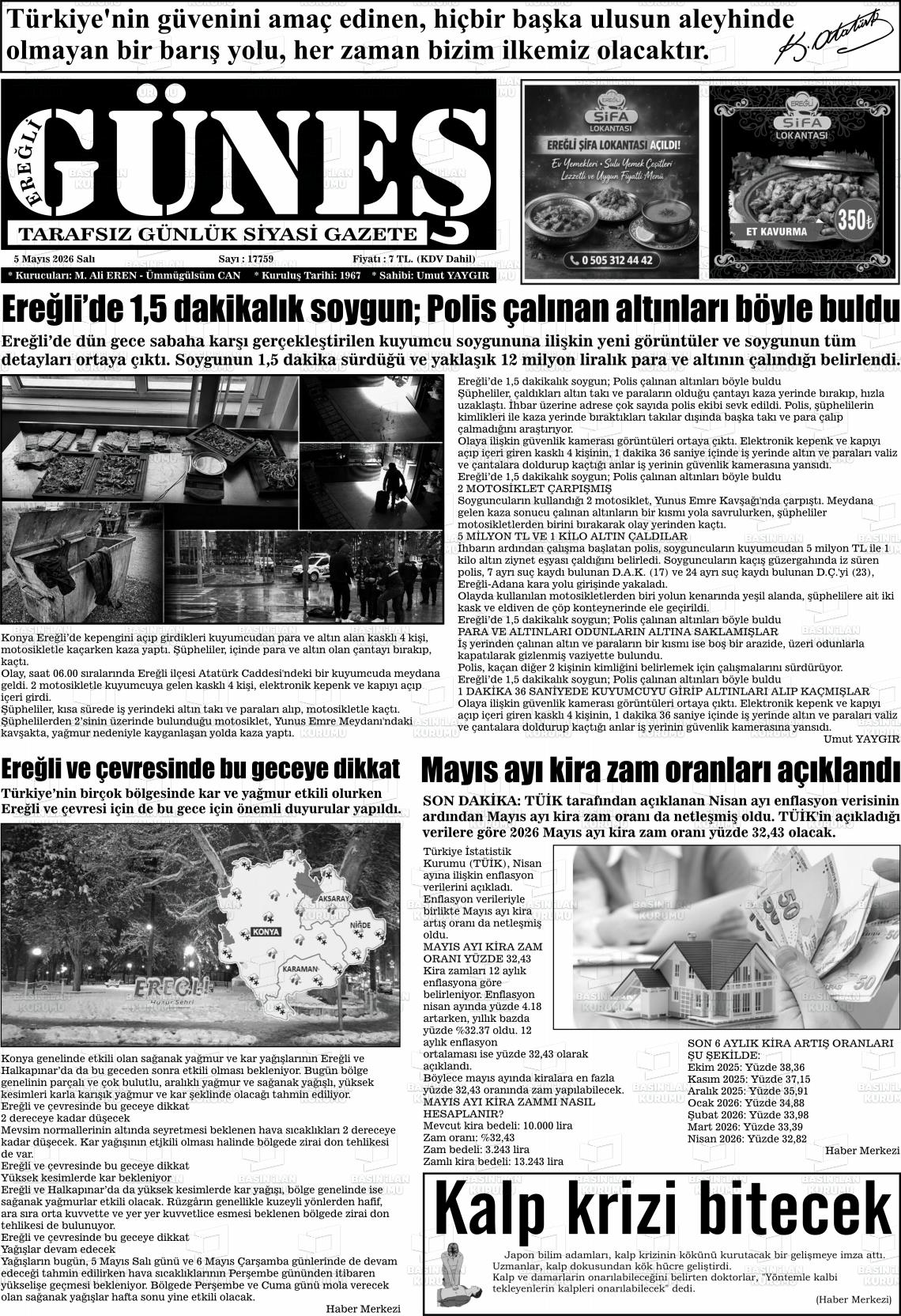 Konya Eregligunes 05.05.2026