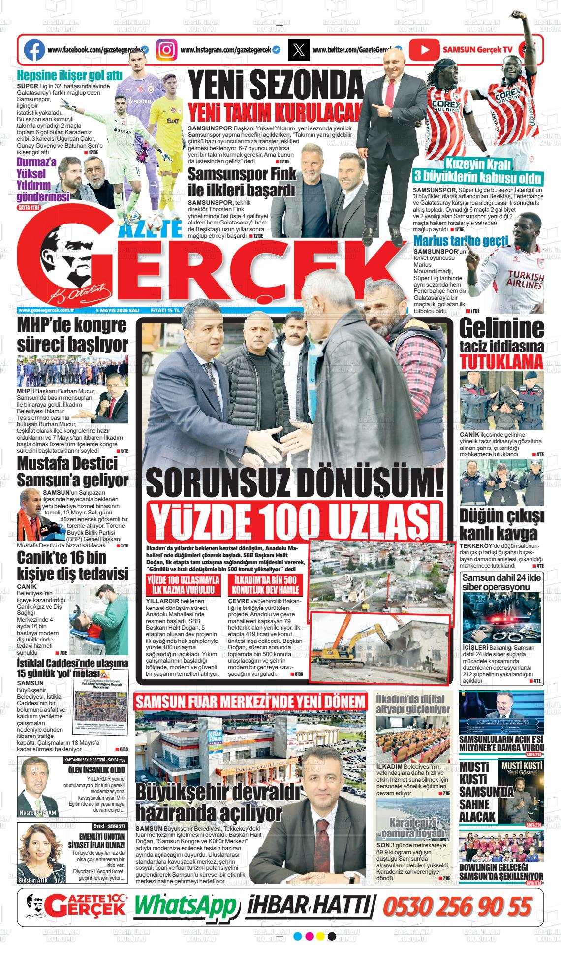 Samsun Gazetegercek 05.05.2026
