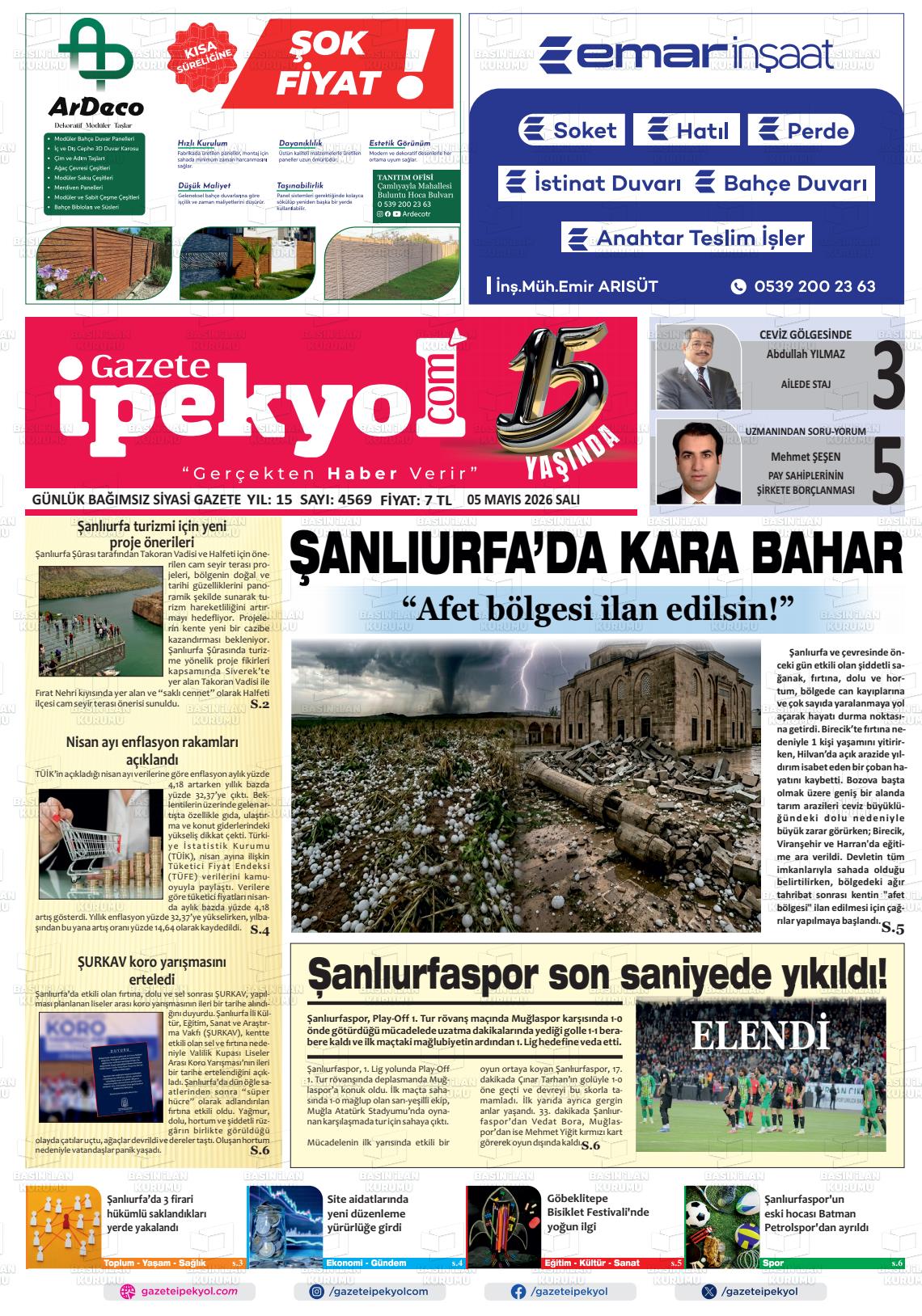 Sanliurfa Gazeteipekyol 05.05.2026