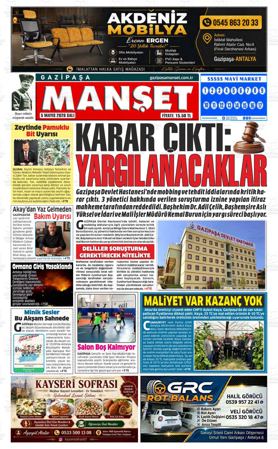Antalya Gazipasamanset 05.05.2026