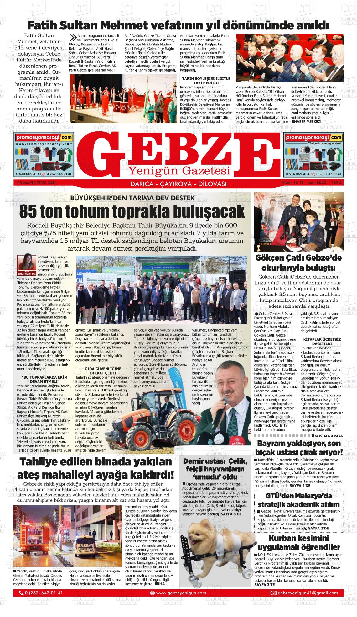 Kocaeli Gebzeyenigun 05.05.2026