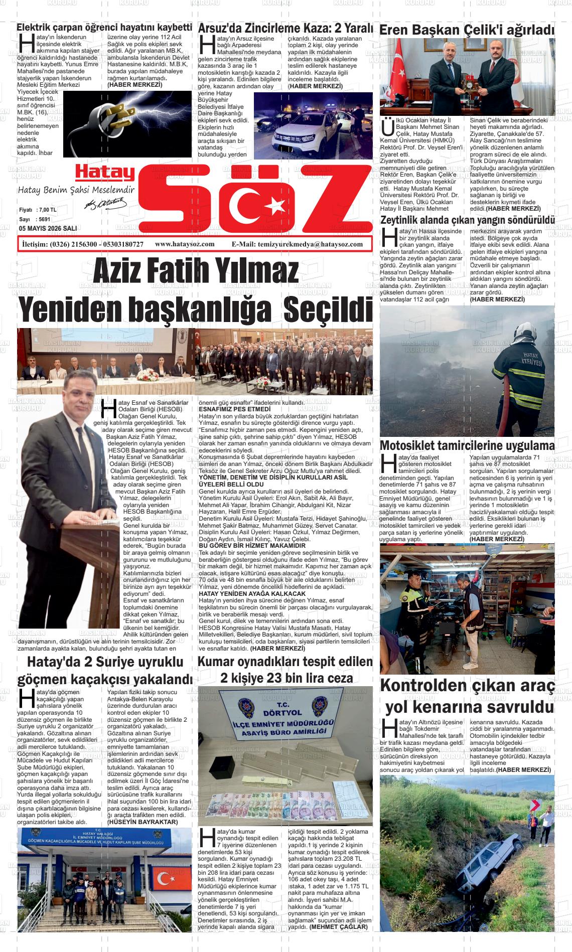 Hatay Soz 05.05.2026