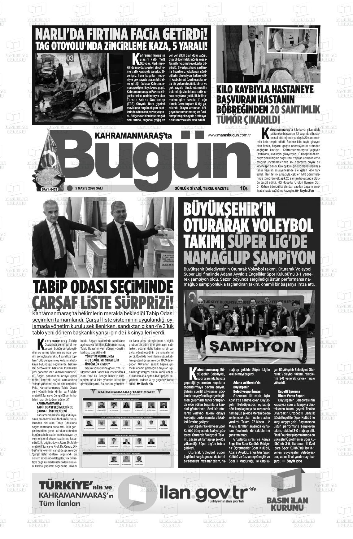 Kahramanmaras Tabugun 05.05.2026