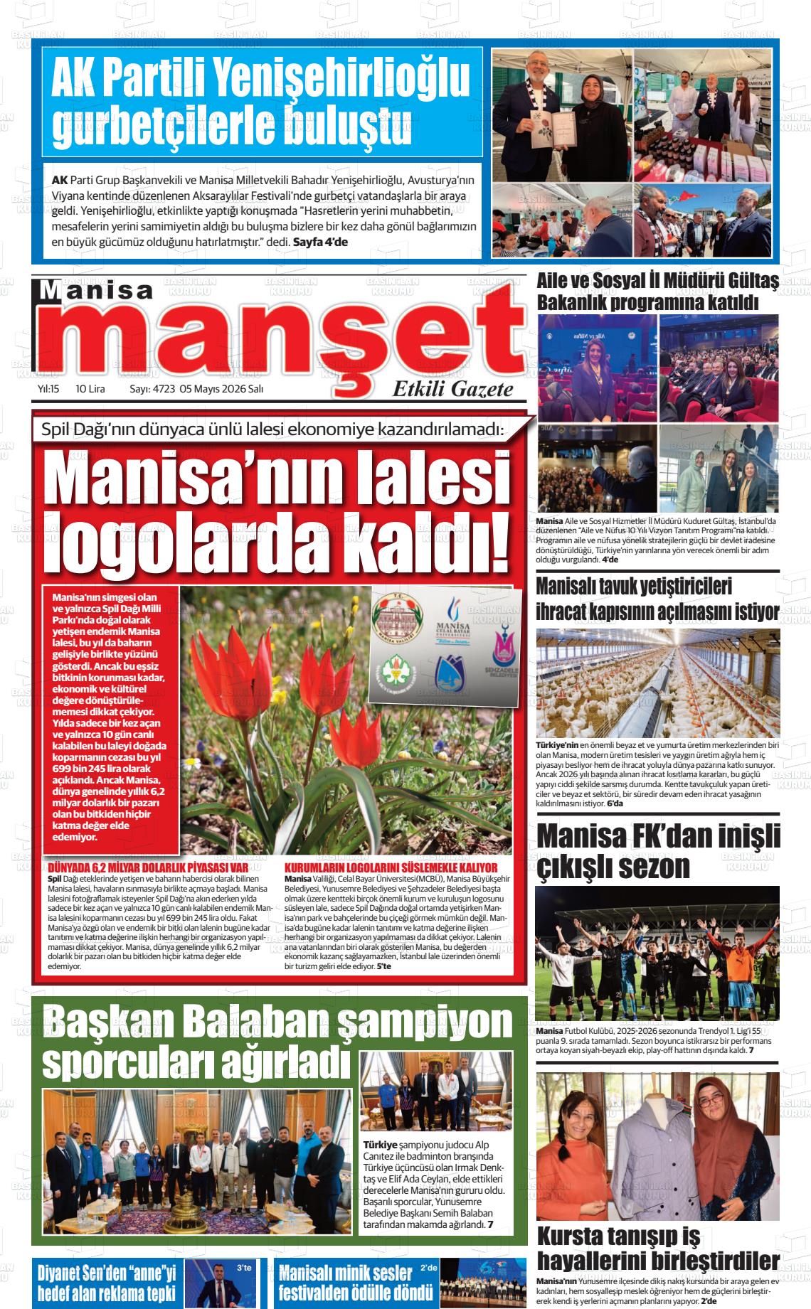Manisa Manset 05.05.2026