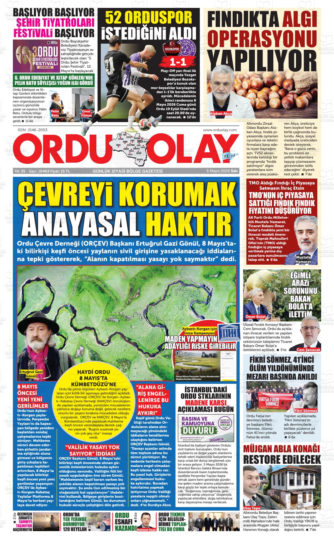 Ordu Olay 05.05.2026
