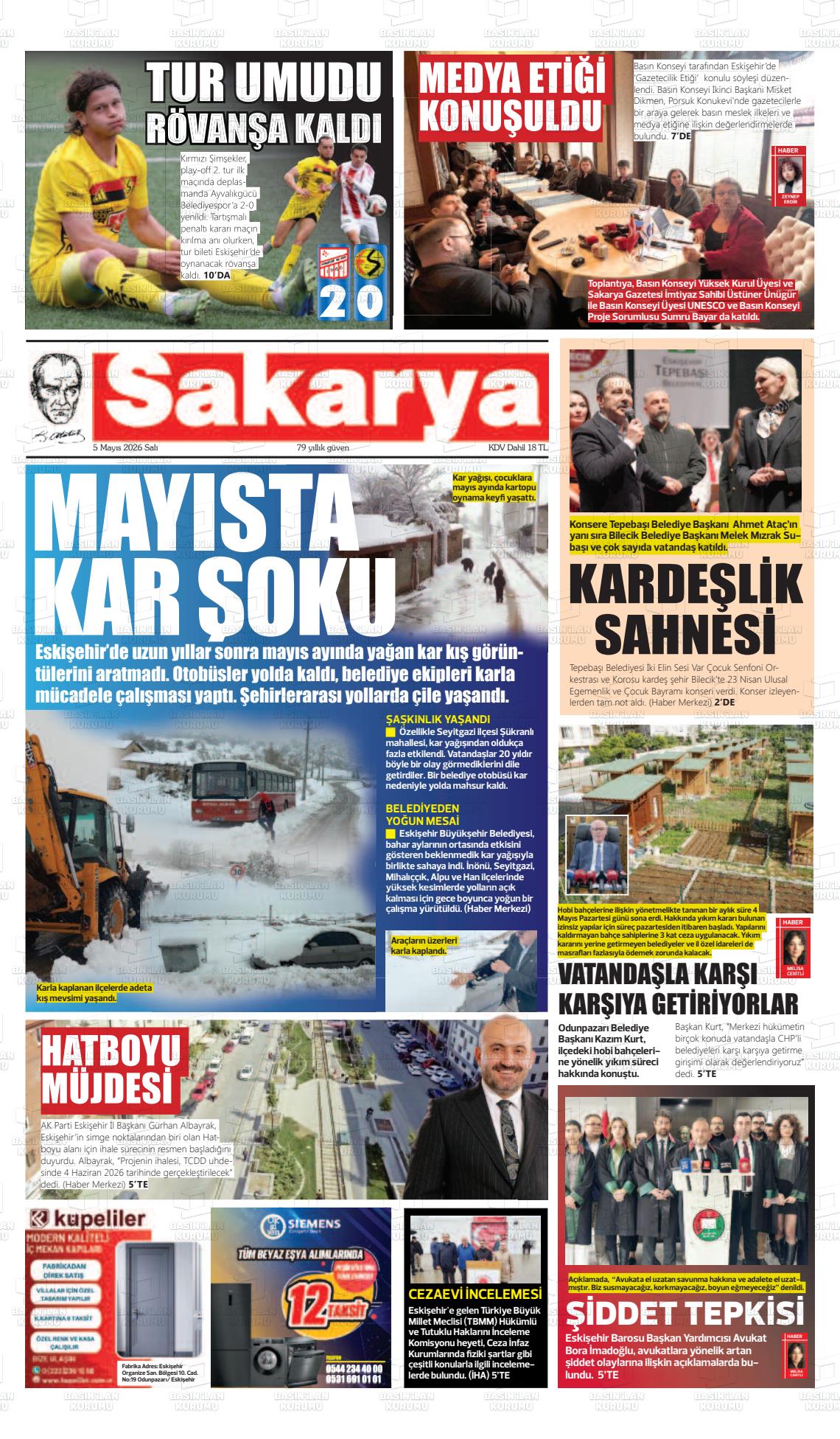 Eskisehir Sakarya 05.05.2026